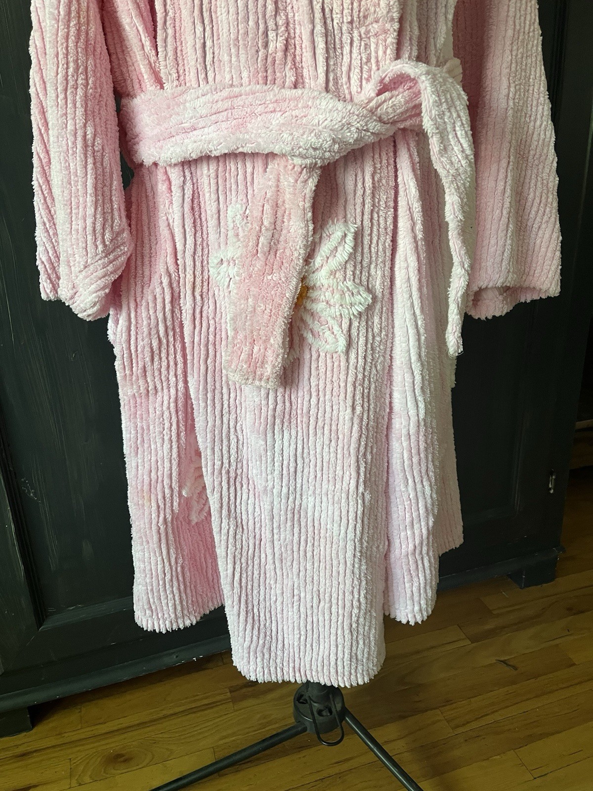 Vintage Canyon Group « Falling Daisies » Chenille Robe Pink 2XL