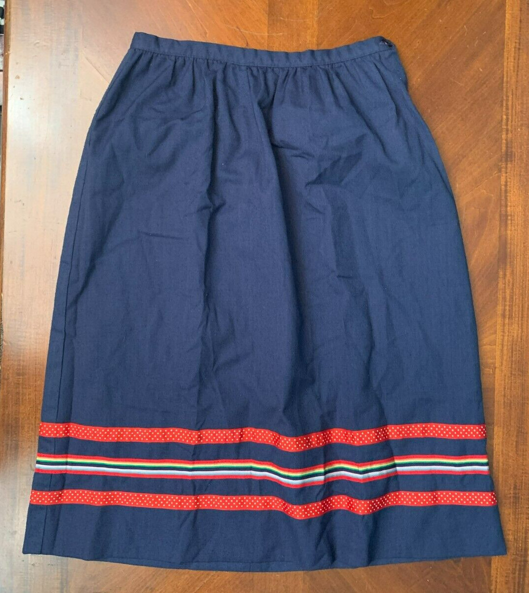 Vintage Summit Sportswear Side Button & Zip Skirt – 24&Prime; Waist Fits Like XS, Blue