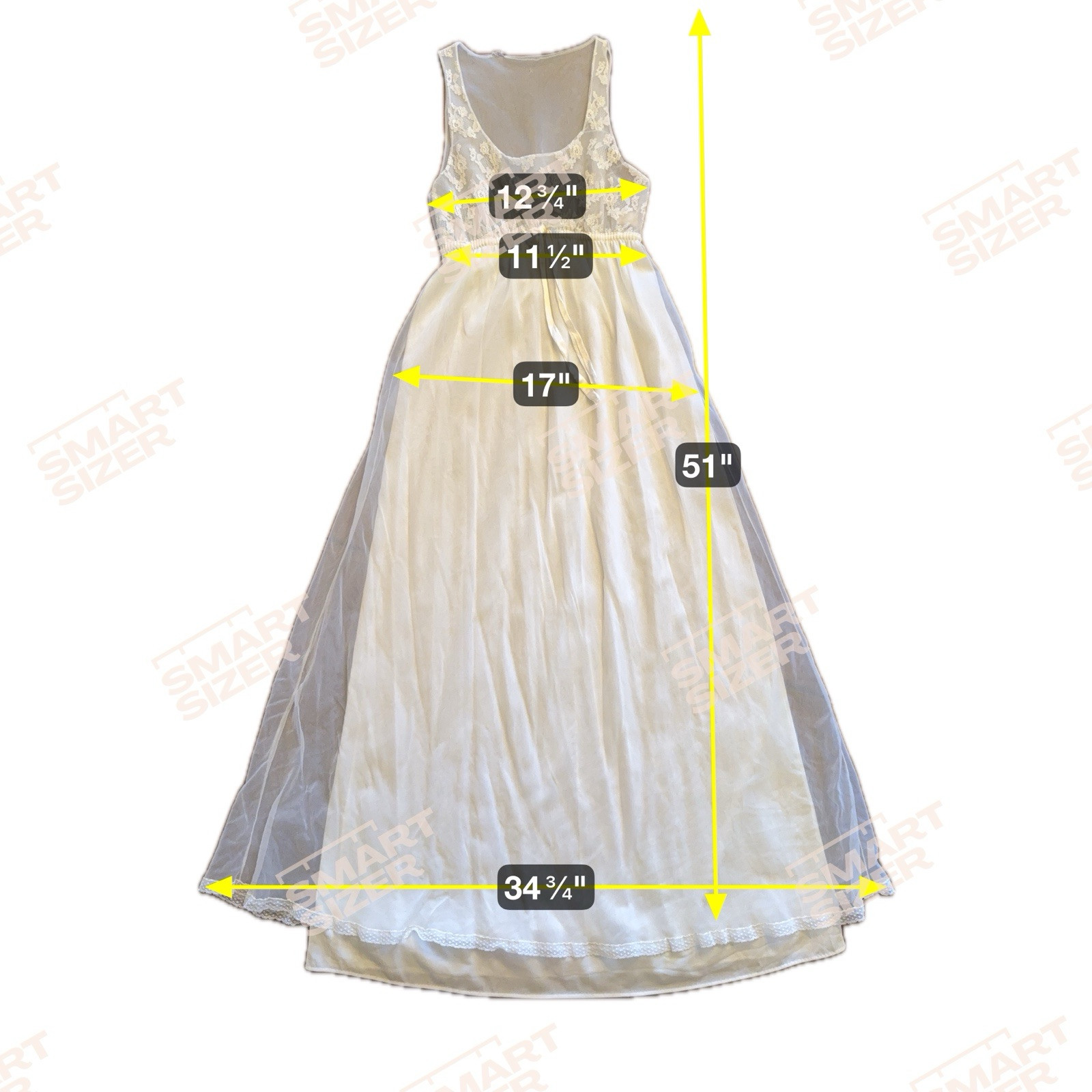Miss Elaine Vintage Long Nylon & Lace Trim White Layers Nightgown Bridal Small?
