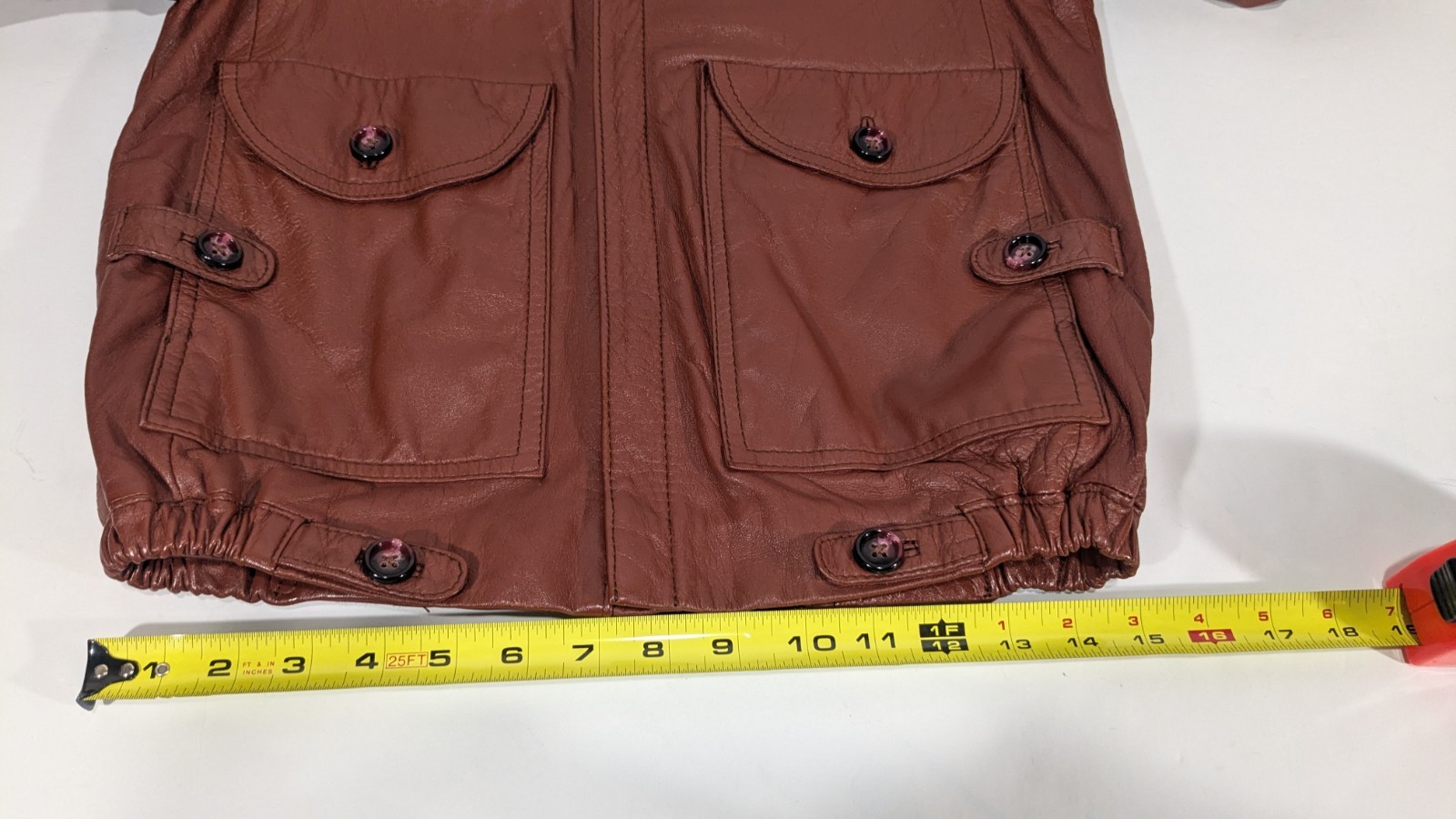 Vegas Martin Bernard leather jacket women size small cognac brown vintage 1970s