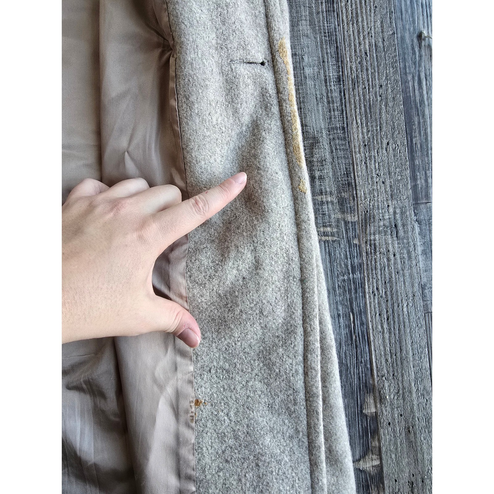 Vintage Unbranded Wool Blend Double Breasted Long Pea Coat Pockets Sz XL