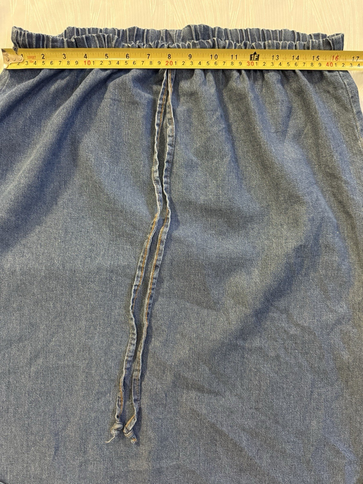 Vintage BIB Better Than Basic Denim Tencel Skirt Made in Canada M Discontinued