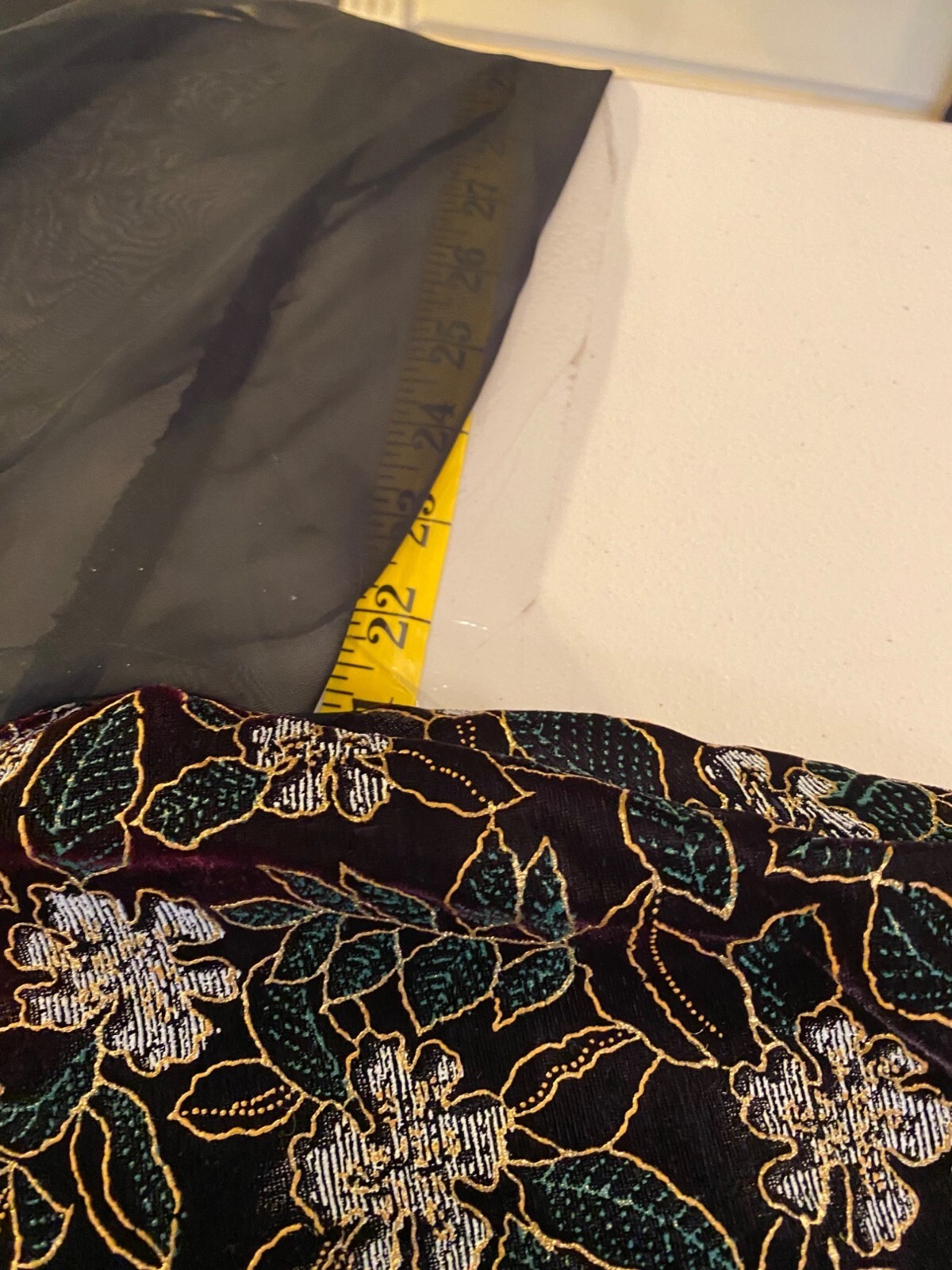 Another Thyme Boho Black Floral Vest Blazer Sheer Sleeves Blouse XL