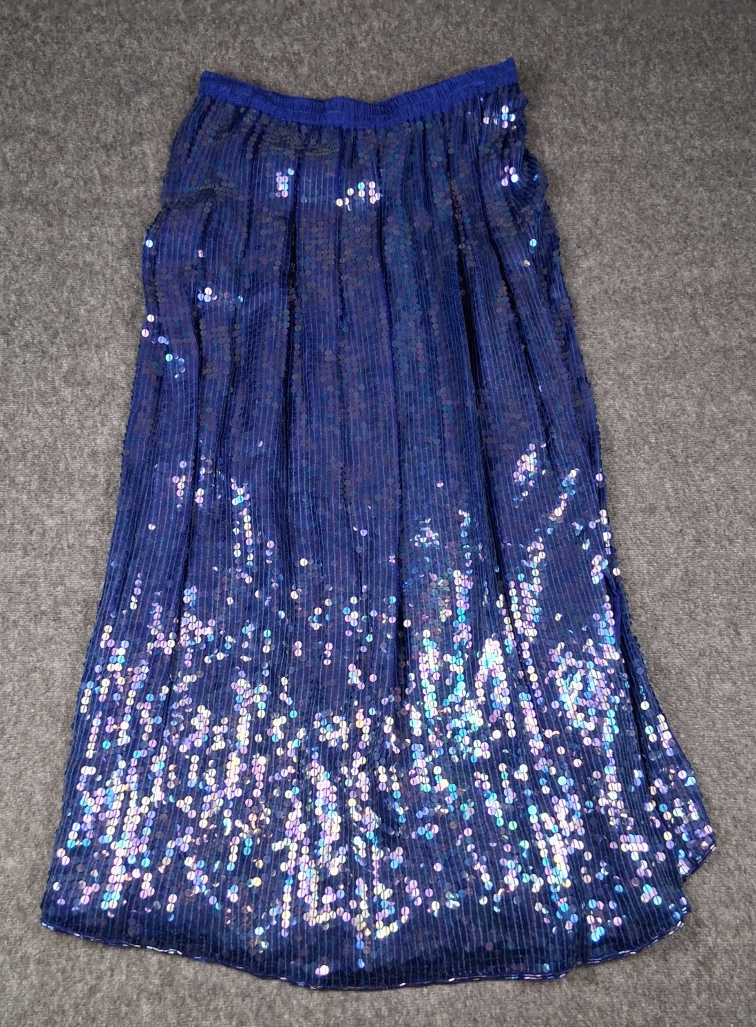 VTG Gatsby Flapper Evening Top Skirt Set Sequin 100% Silk Sz M Elegant India