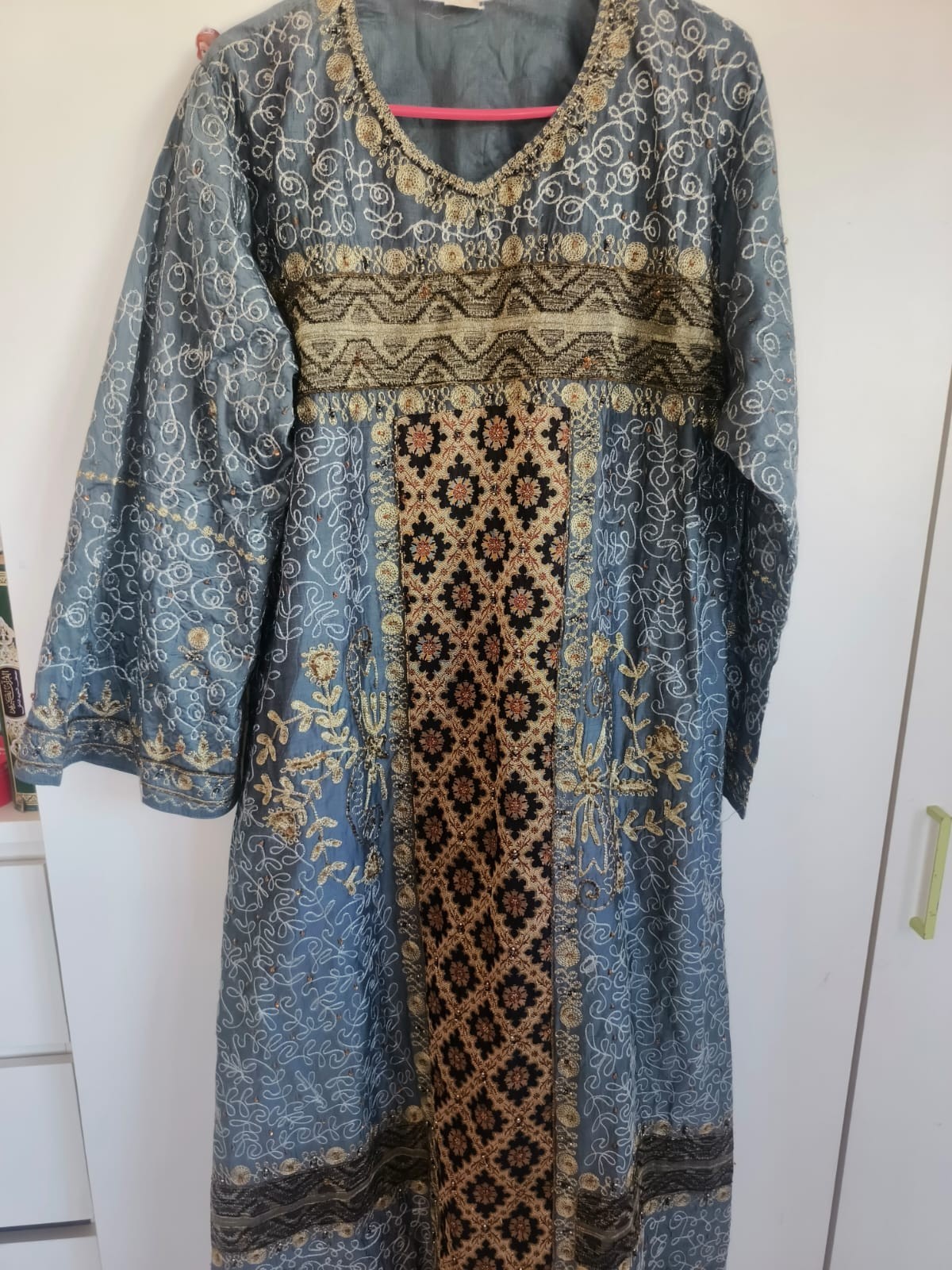 embroidered kaftan dress