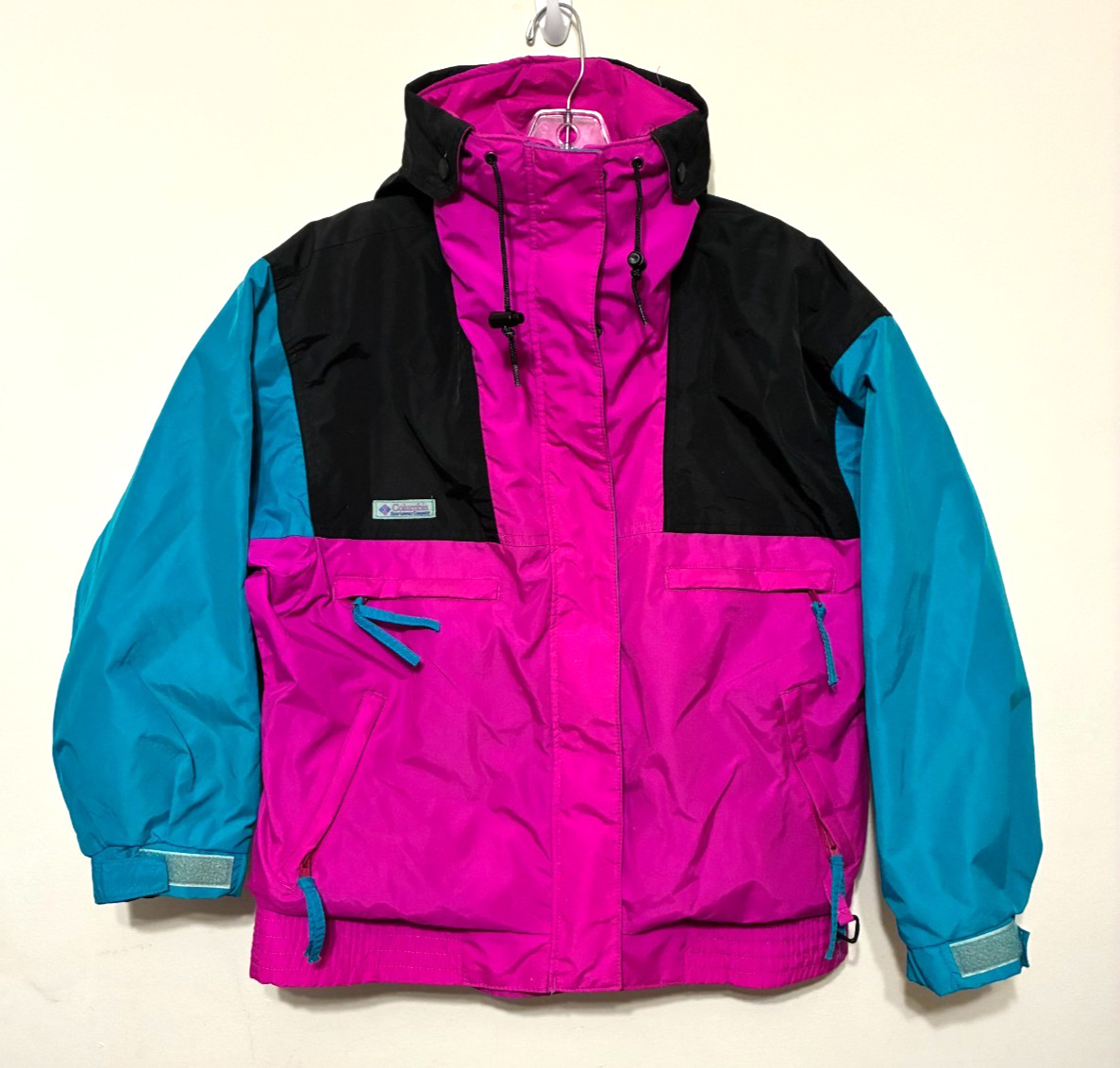 Vintage 1990&rsquo;s Columbia Vamoose Ski Shell Jacket Neon Women’s M Wind Rain Proof