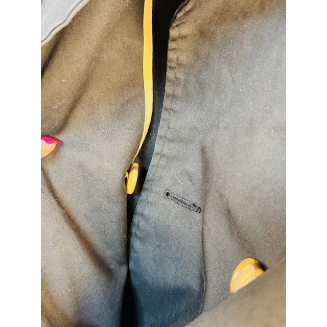 Old Navy Vintage Fall 2003 Black Double Breasted Belted Trench Coat XL Reined