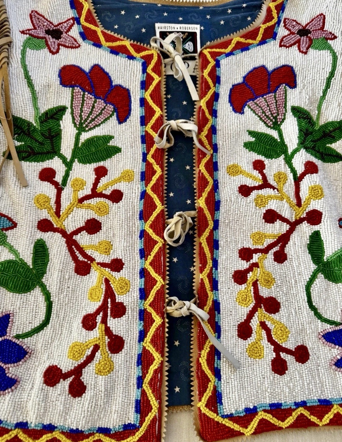 Hairston Roberson Museum-Quality Fully Beaded Native American–Style Jacket XS-S