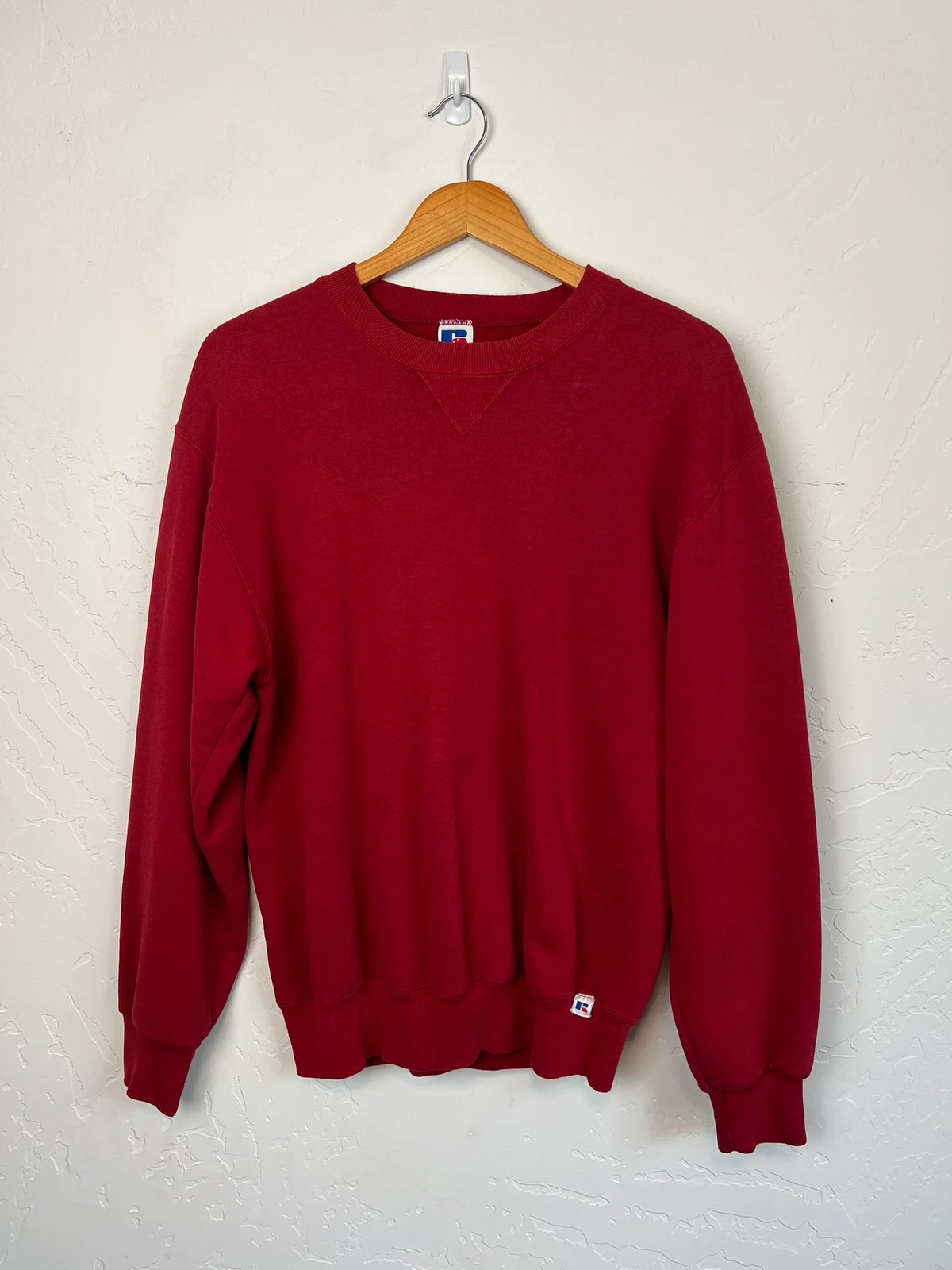 Vtg 90s Russell Athletic Blank Crewneck Cotton Blend M