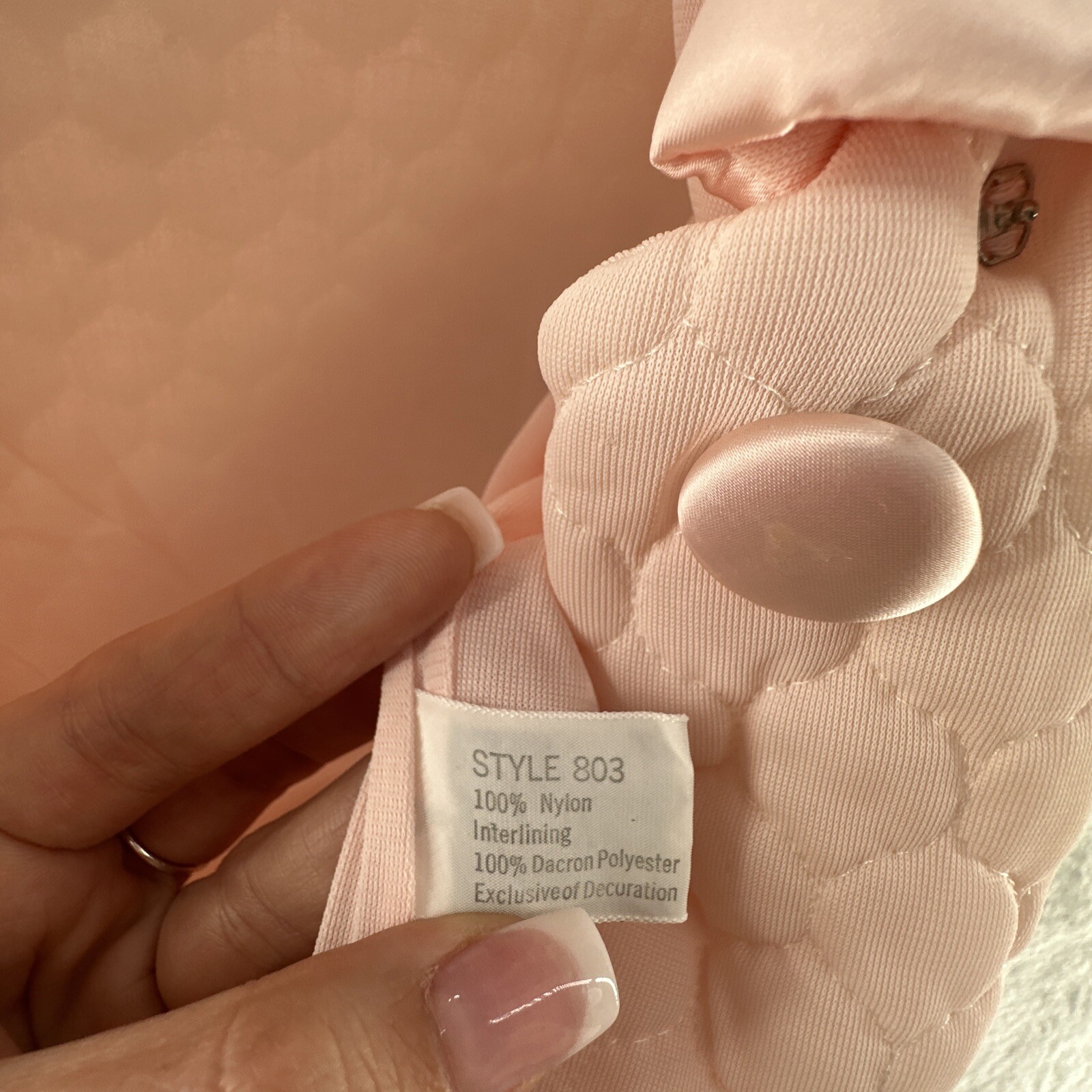Vintage Gossard Artemis Jacket Housecoat Sz 10 Pink Quilted Button Down Bed Robe