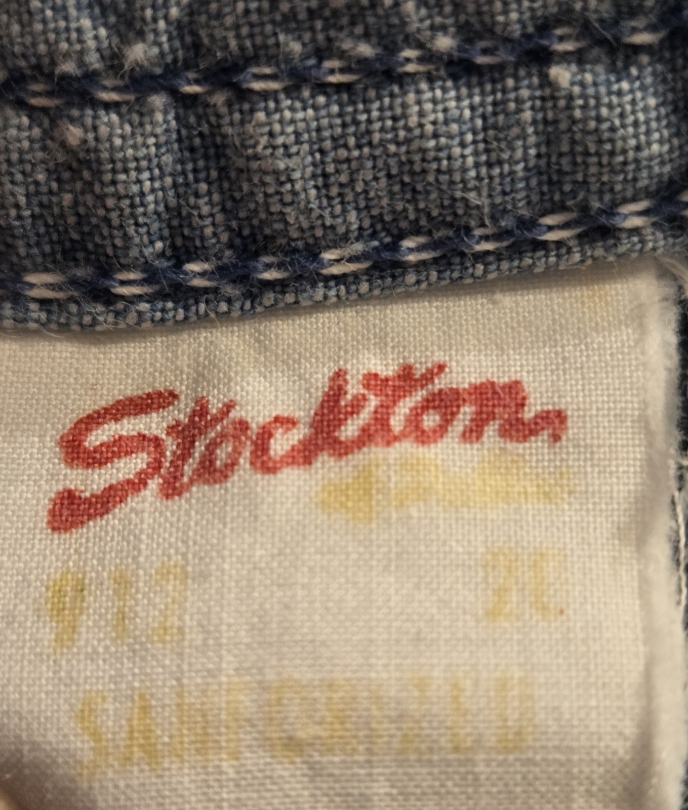 Vintage Stockton Light Denim Full-Circle Wrap Skirt Cottage Prairie Bohemian