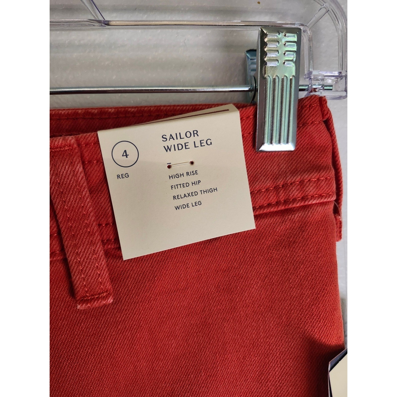NWT Universal Thread Sailor Wide Leg Red Jeans Size 4 High Rise Wide Leg Pants