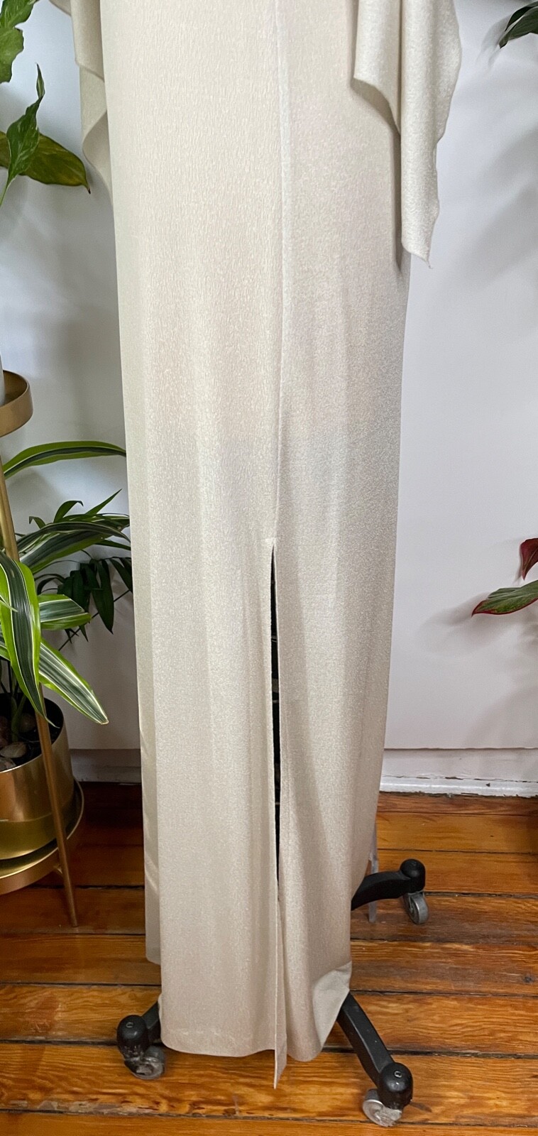 VTG 70&rsquo;S RUFFINWEAR CLOVIS RUFFIN DISCO GODDESS FLOWY TUNIC MAXI DRESS*6 XS