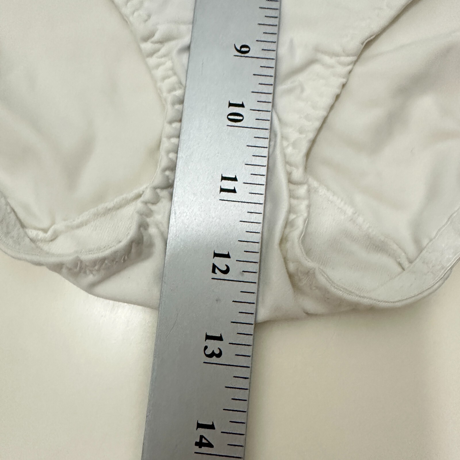 Vintage Vanity Fair Brief Panty Sissy White 2XL Elastic Logo Waist Rear Seam