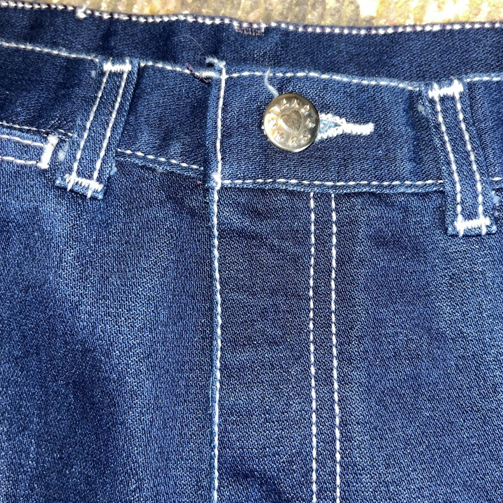 Vintage PS GITANO Jeans DARK Indigo- Not Faded Size 16 Made In BRAZIL Very Nice