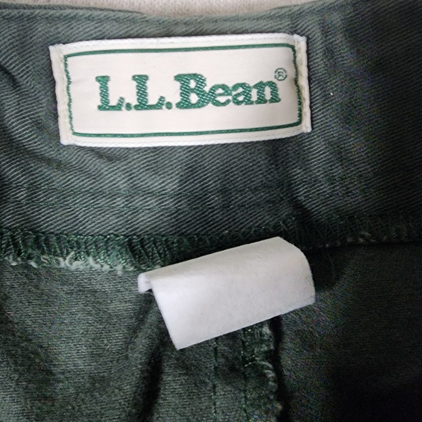 🌲VTG L.L. Bean Button Front Green Cotton Skirt A-Line 80s Gorpcore outdoors ✨️