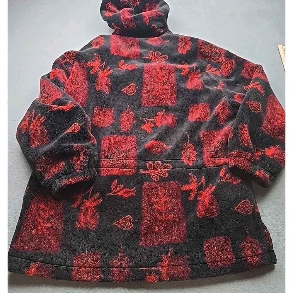 Forecaster Floral Fleece Jacket Hooded Small Full Zip Warm Cozy Vintage Women&rsquo;s