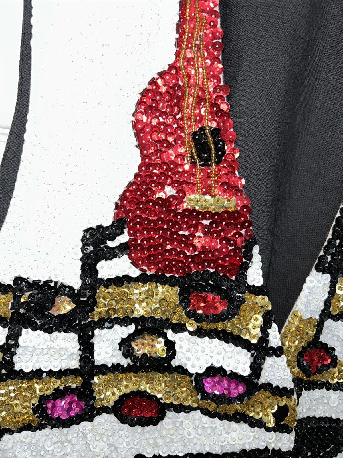 Fashion Fantasy Vest Sequin Beaded Jazz Fest Musical Holiday Bedazzled 1990&rsquo;s