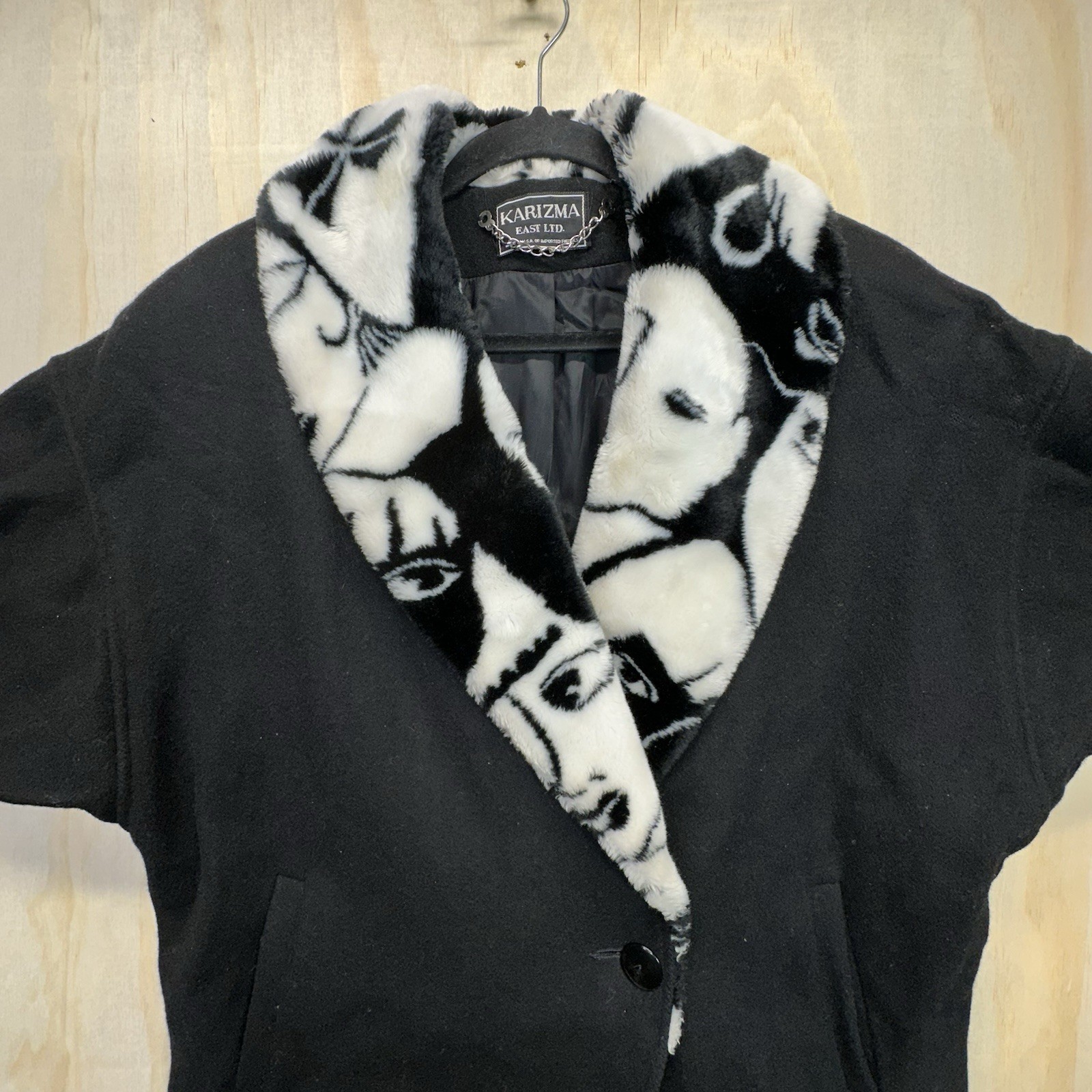 Vtg 90s Karizma East Ltd Wool Eclectic/Edgy/goth/Alt/Wool Coat Sz 8