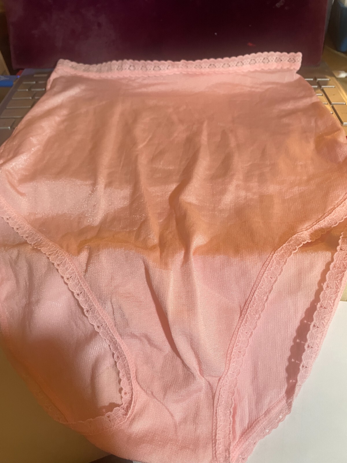 1970&rsquo;s Alba pink granny panty 14 inches from waist to crotch 8-10 NWOT