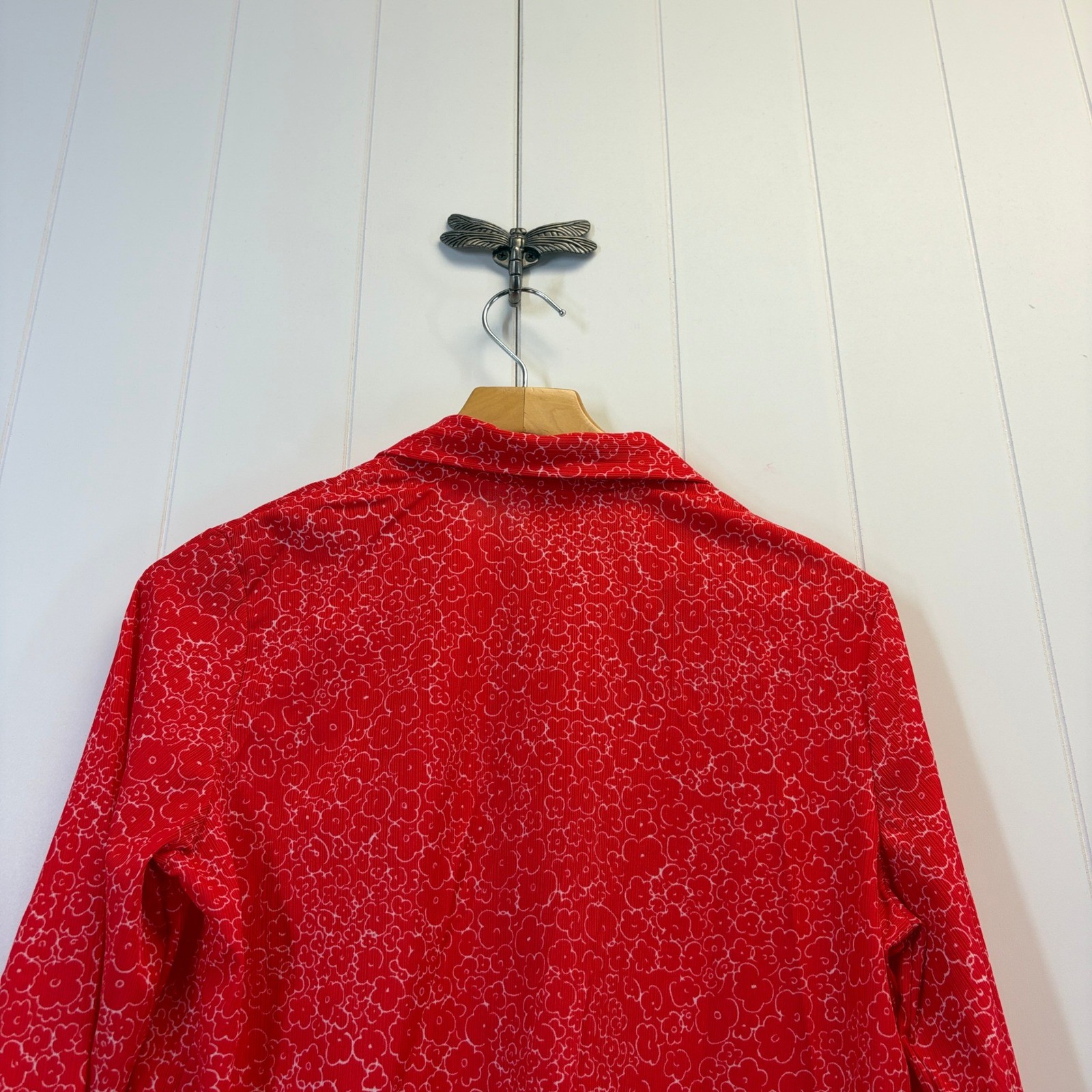 Vintage Graff Californiawear 70s Floral Button Down Top Women Large Grannycore
