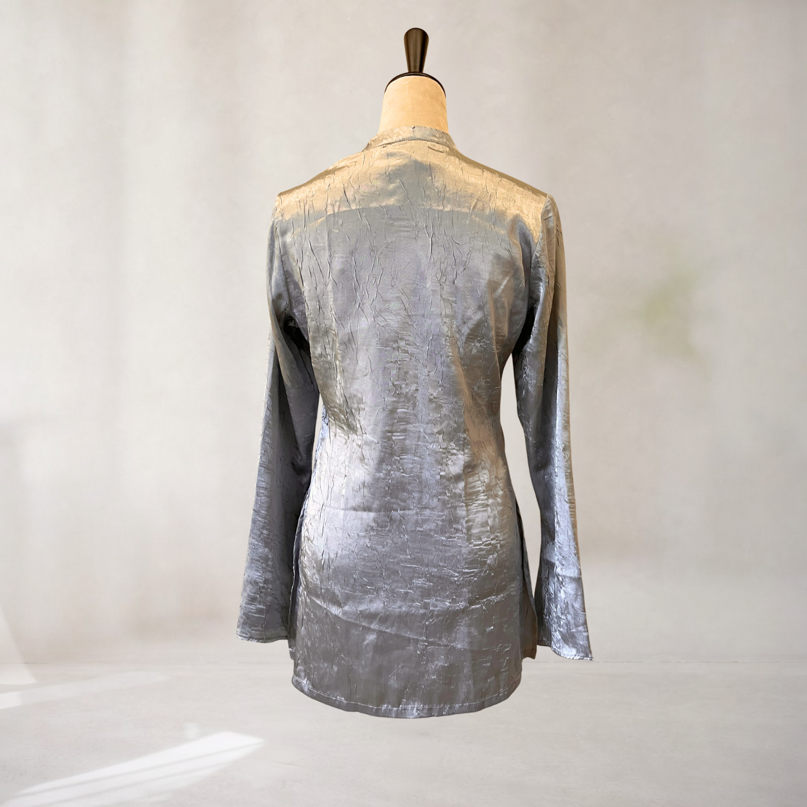 Vintage Bisou Bisou Intimates Silver Top XS Silky Fairy Y2K Whimsigoth