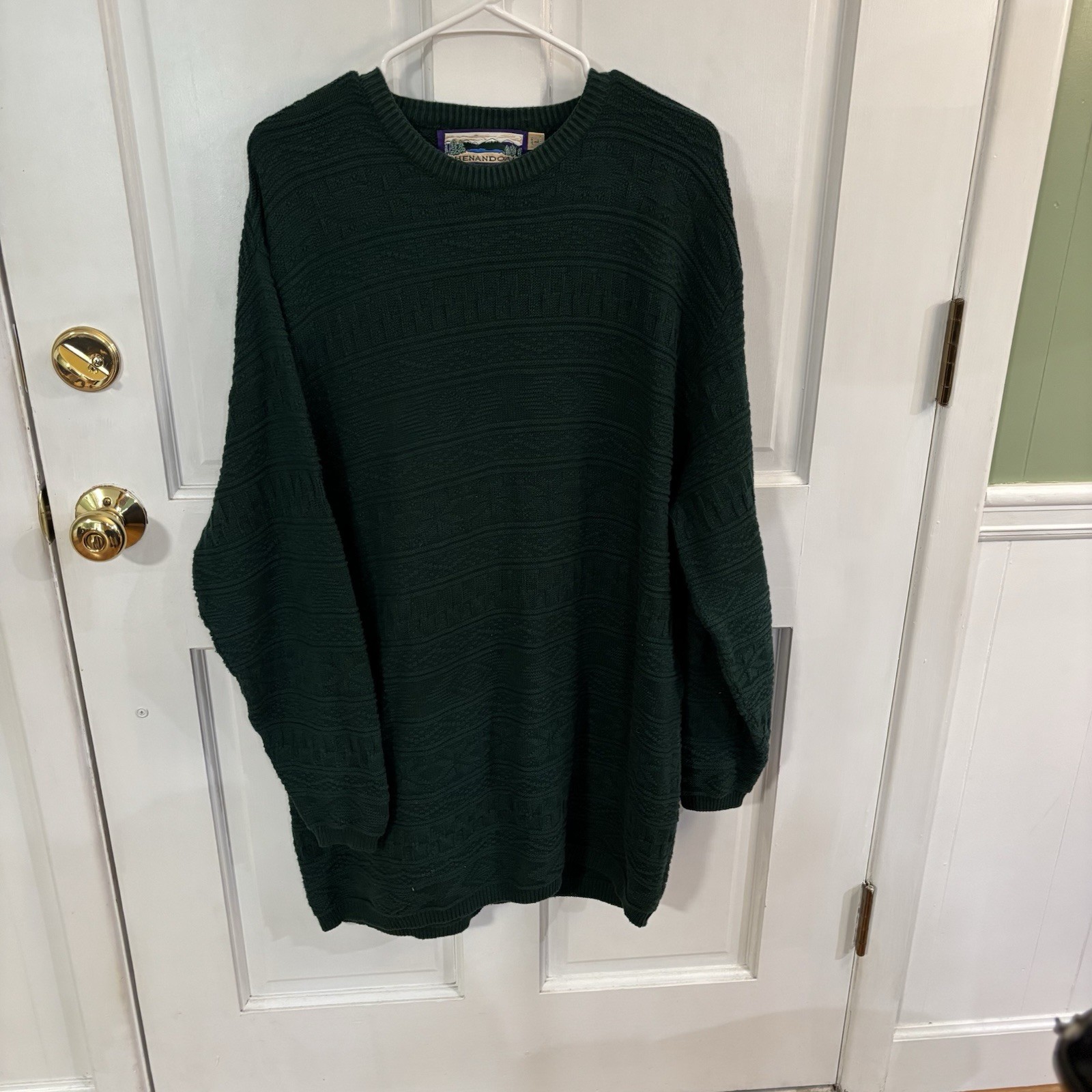 Vintage Shenandoah 90s Oversized Grandpa Sweater USA Large 100% Cotton Ladies