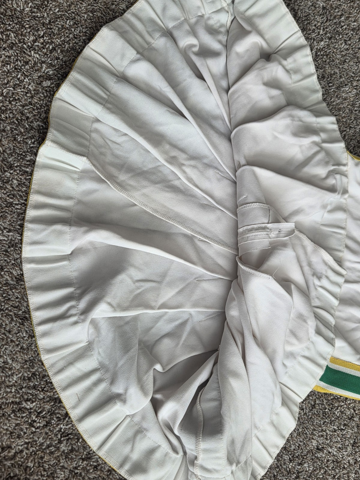 Vtg 70s 80s Dehen Knitting Co Cheerleader Skirt Sz 13 & Top Sz 36 USA Polyester