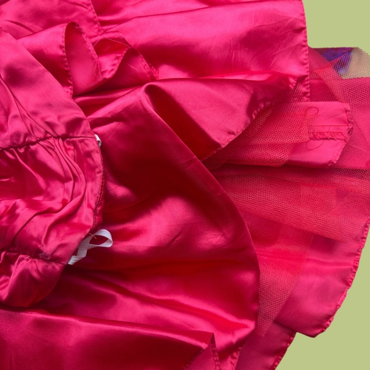 Vintage 1980s Roberta Red Satin Strapless Ruffled Party Dress