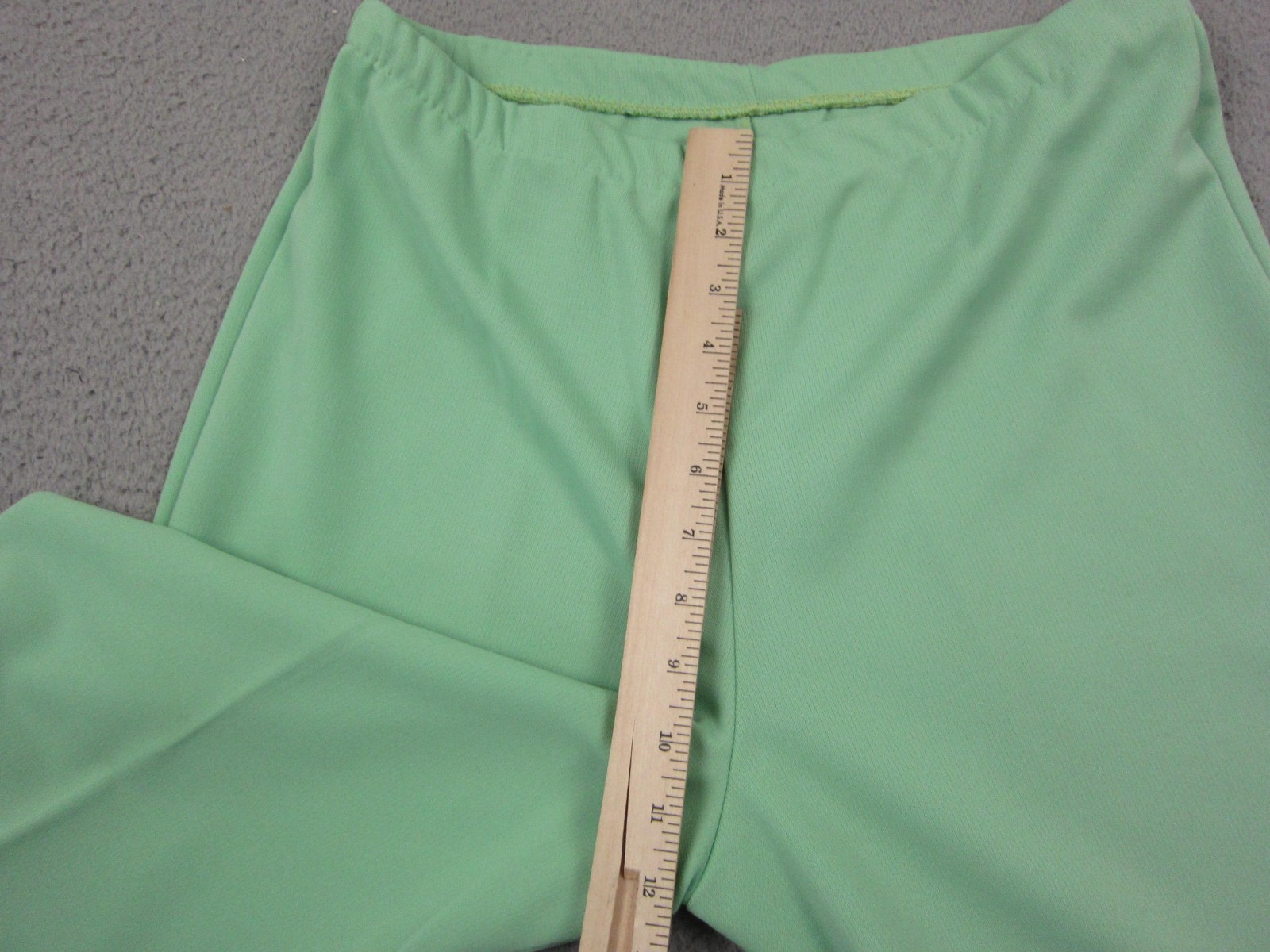 Vintage Disco Shirt Pants Set Womens 13/14 Green MOD Leisure 60s 70s Pantasticks