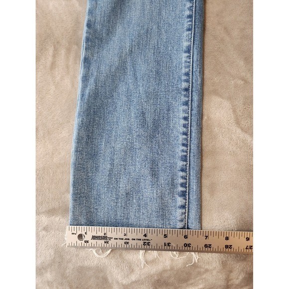Lucky Brand Sweet Straight Mid Rise Raw Hem 2/26 Blue