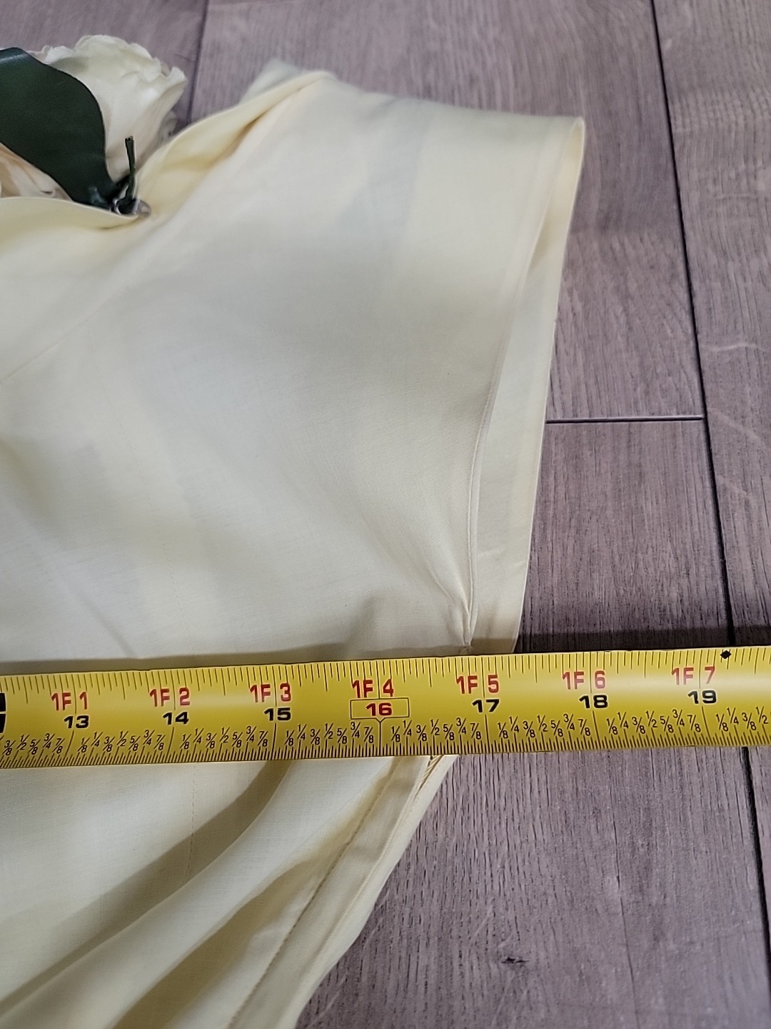 Vintage&rsquo;50s Mid Century Yellow Cotton Dress Fit Flare Full Skirt Garden Party