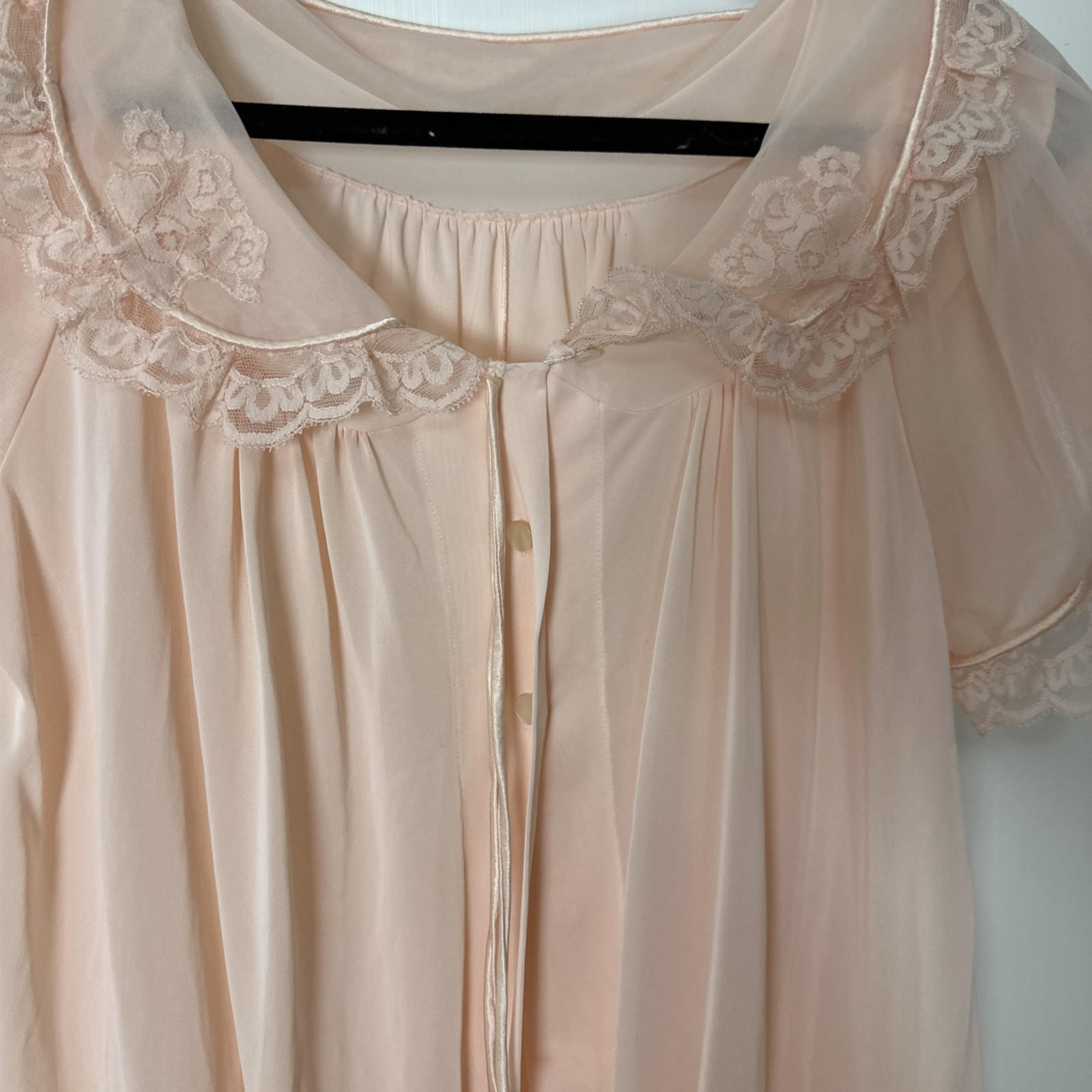 VINTAGE GOSSARD ARTEMIS Peach SIZE MEDIUM ROBE STYLE Sexy #7040