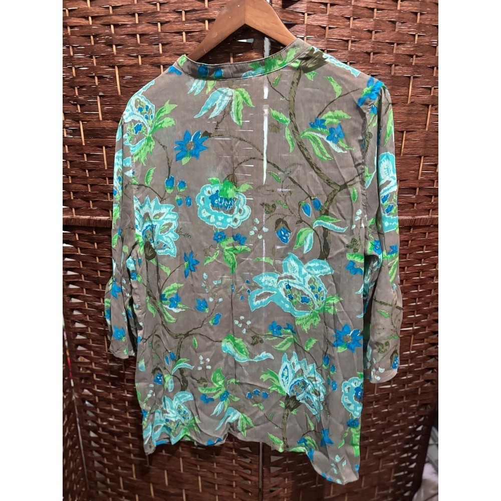 Old Navy Floral Print Top Blouse Womens XL Extra Large Bohemian Style