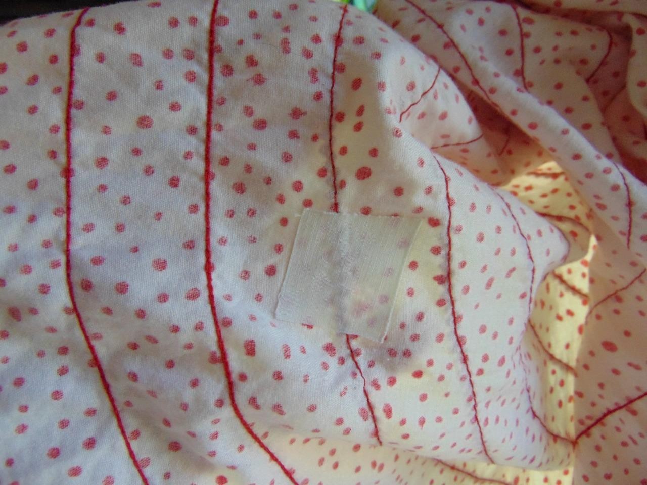 VTG 50s White w Red Polka Dots & Ric Rac Full Skirt Cotton Dress 24W