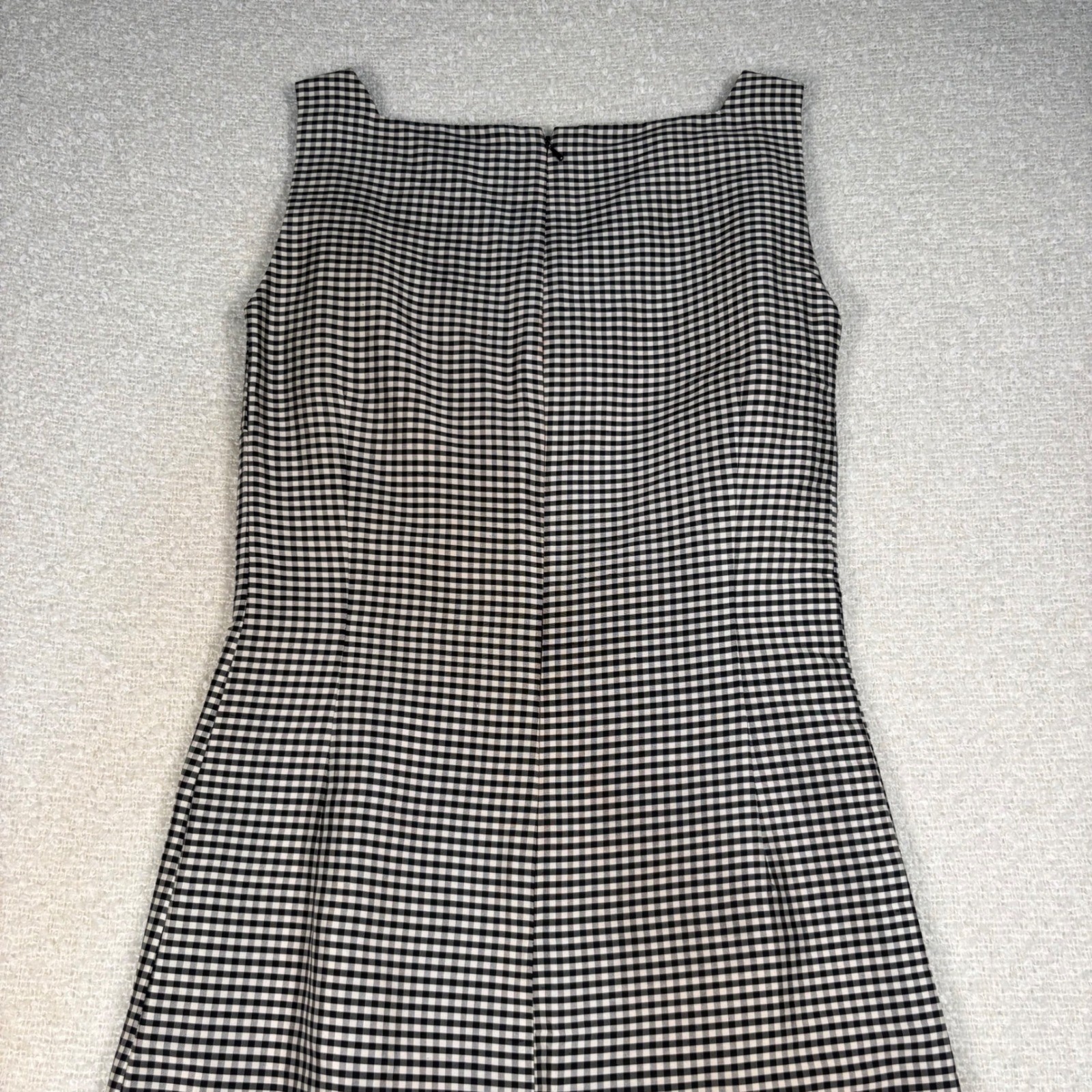 vintage 90s silk dress black white gingham cocktail elegant coquette chic modest