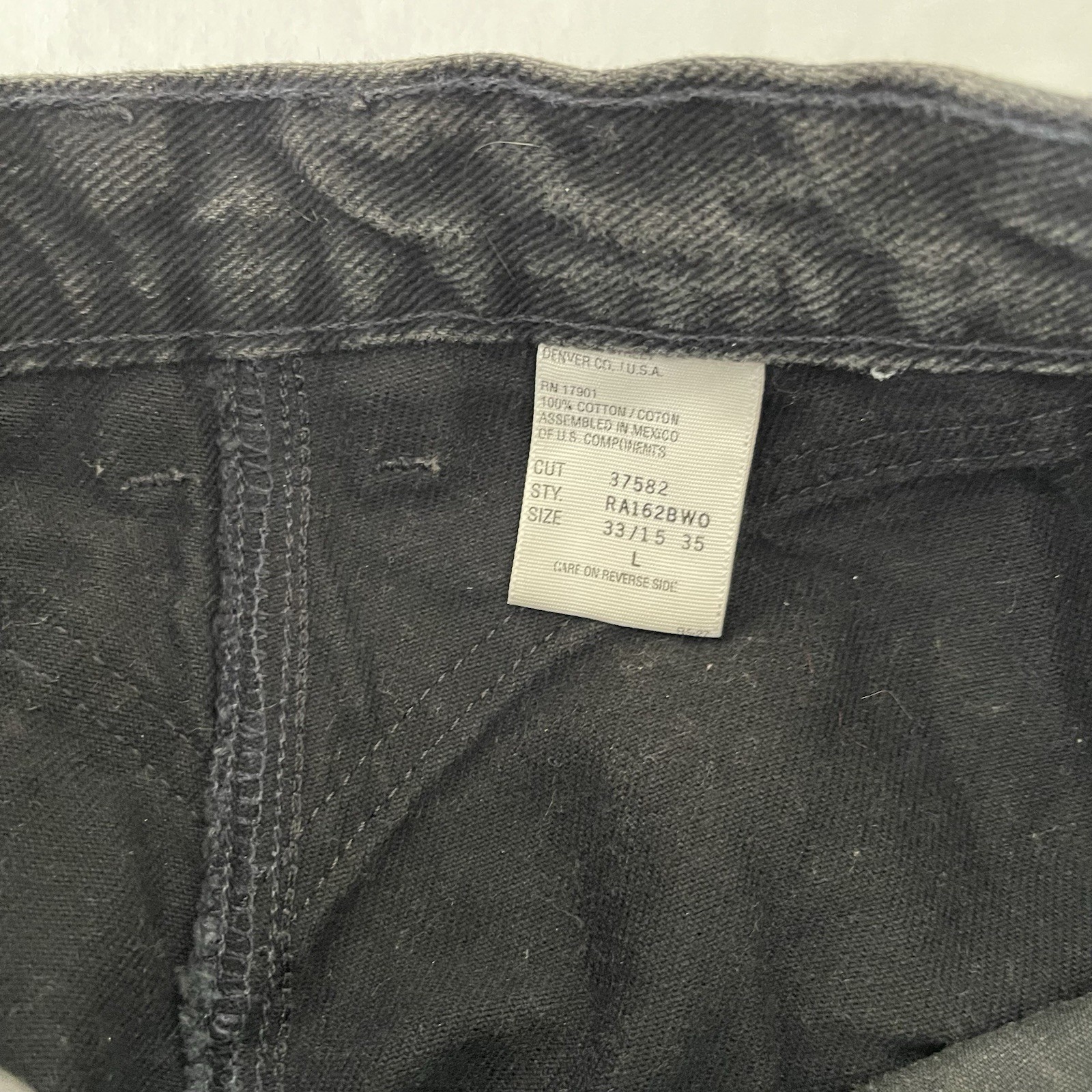 VTG Rockies Rocky Mountain Black Western Bareback Jeans Womens 33/15 High Rise L