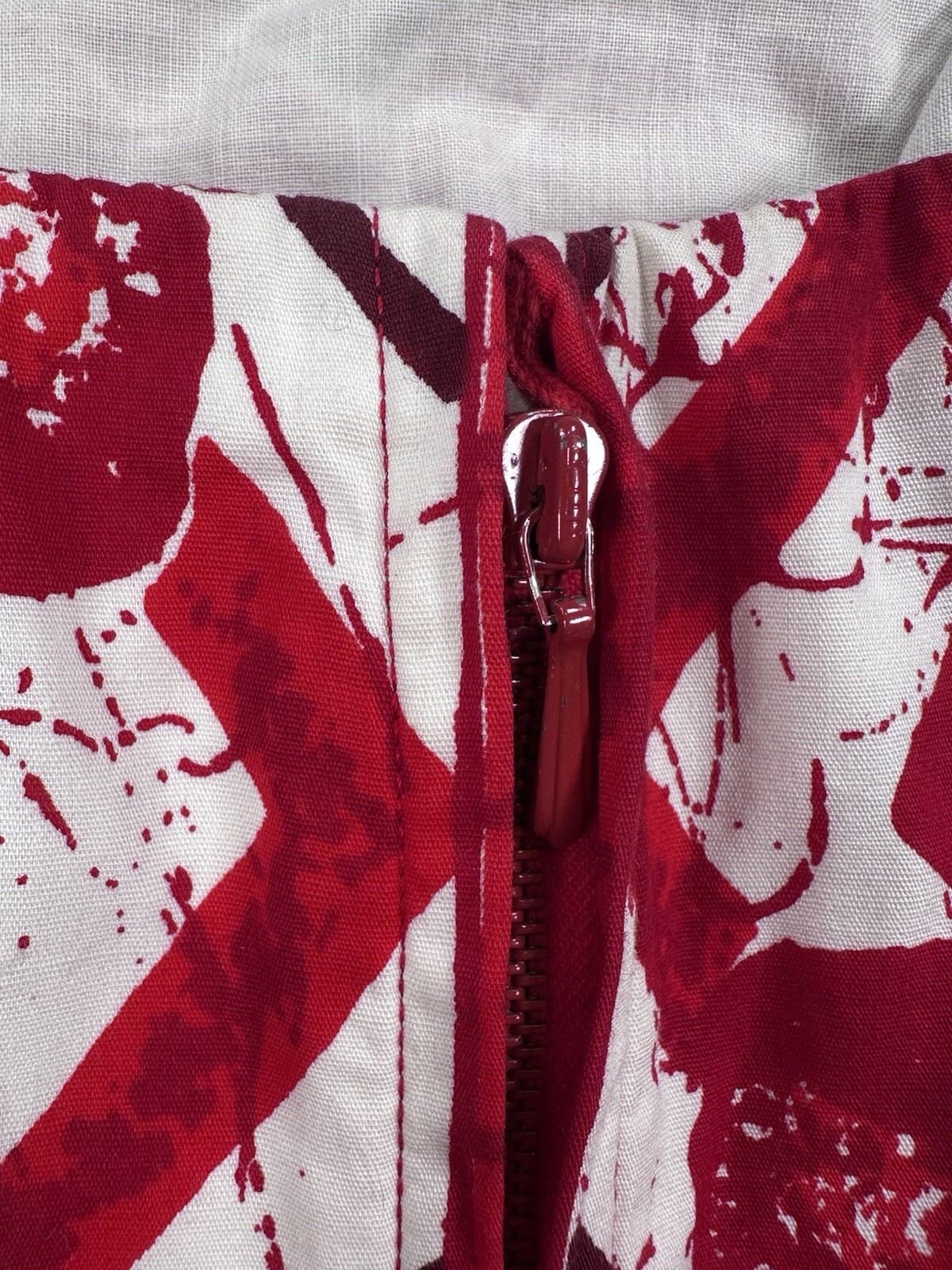 VINTAGE 50&rsquo;s Hawaiian Red White Cotton Sarong Dress Pin Up VLV Retro Rockabilly