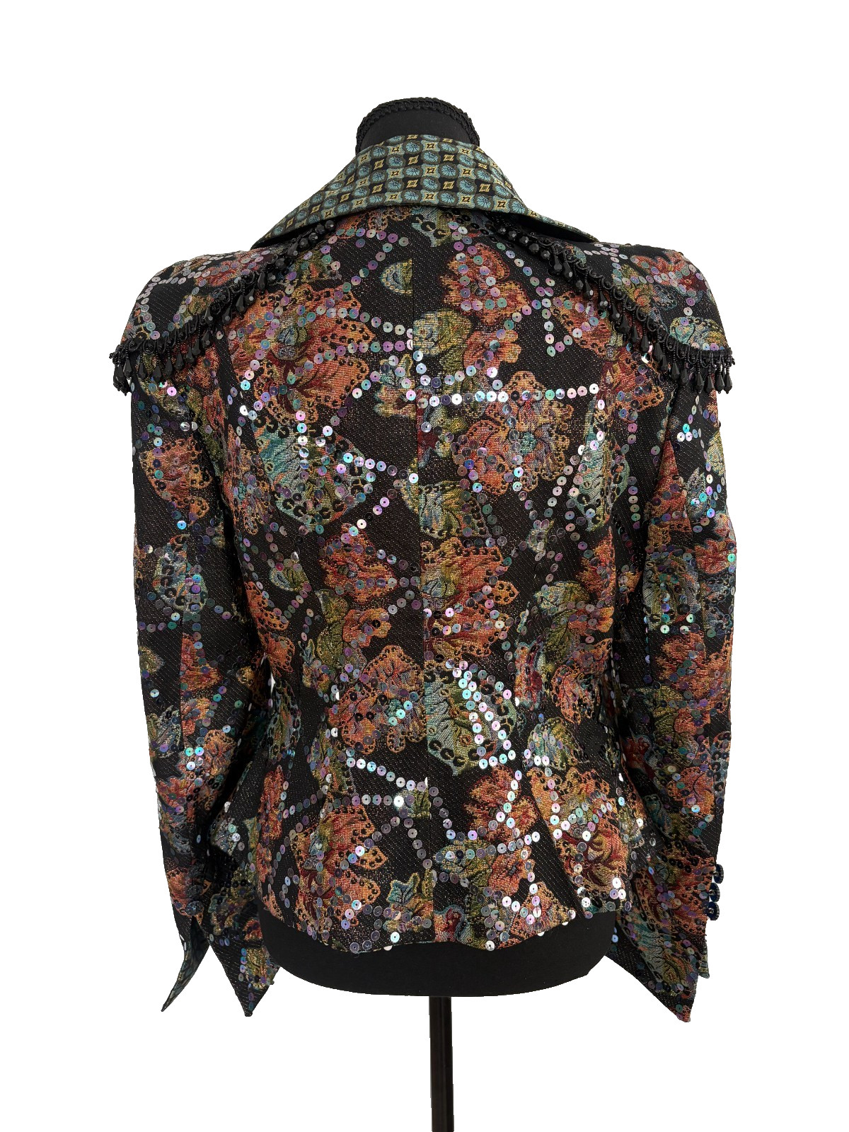 Rare VTG 1990s Christian Lacroix Paris Embellished Couture Jacket FR 42
