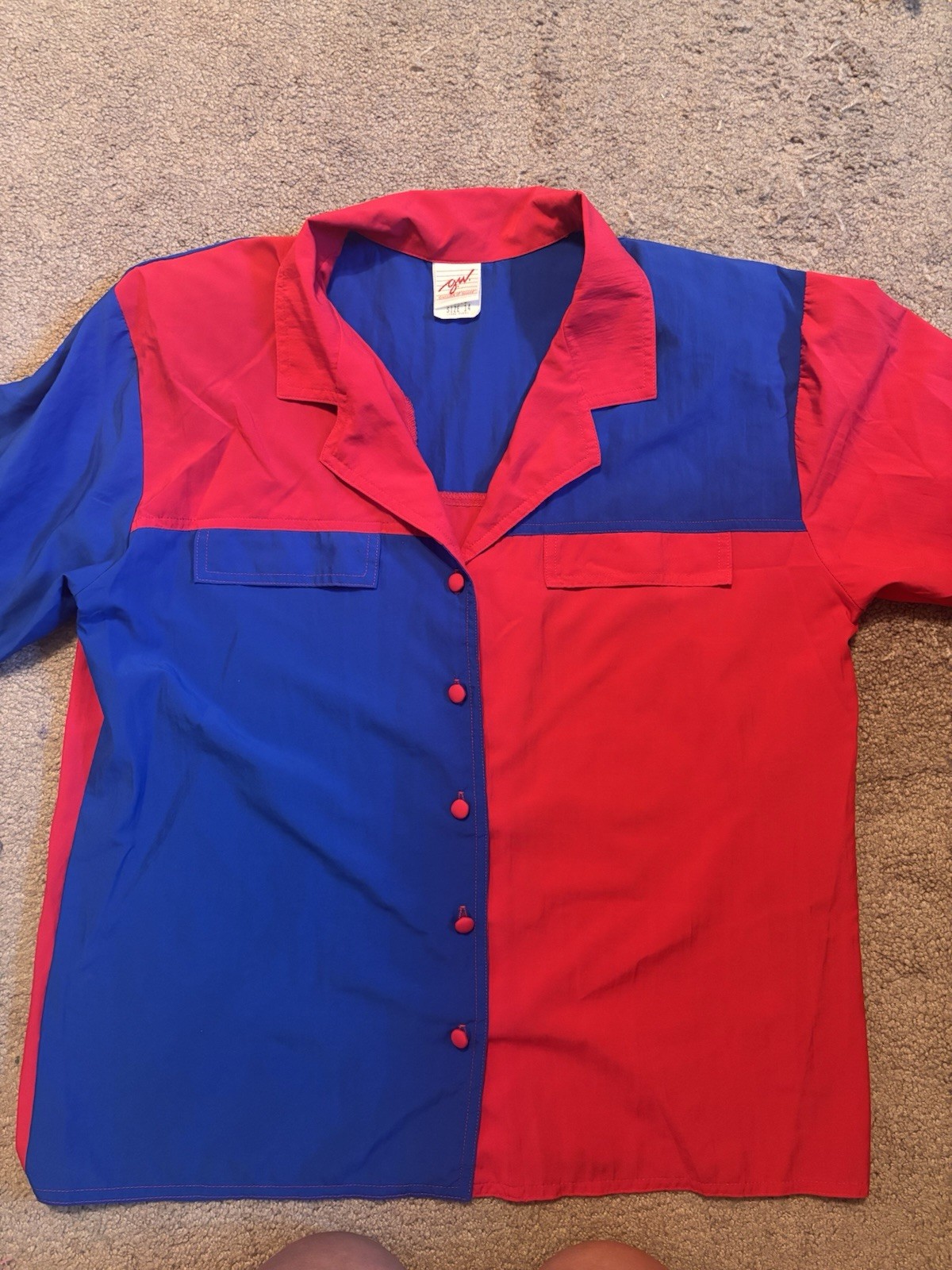 Vintage Graff Blouse with Shoulder Pads Size 14 Made In USA