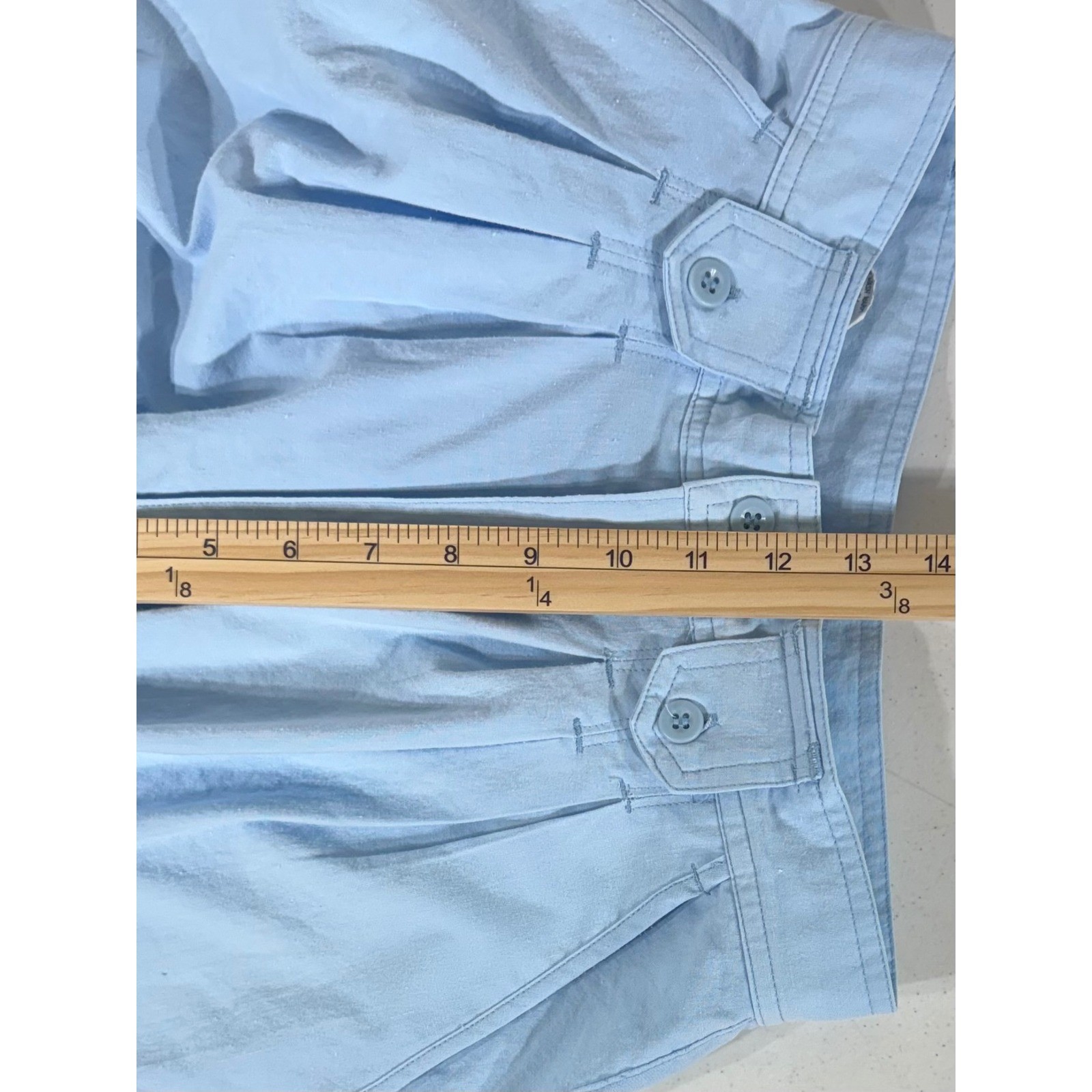 Cest Joli Pleated Tapered Pants Size 9/10 (26×28.5) Light Blue High Rise Vintage