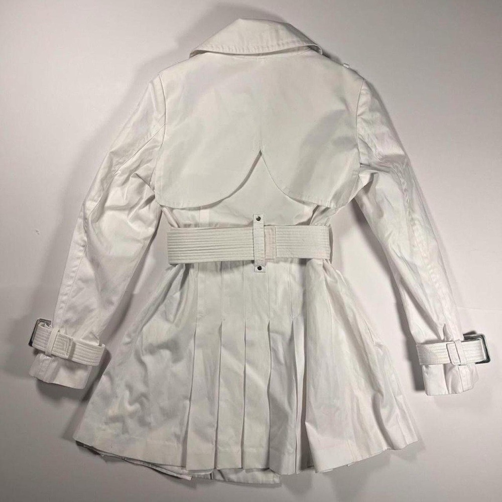 Miss Sixty Vintage Y2K White Double-Breasted Trench Coat