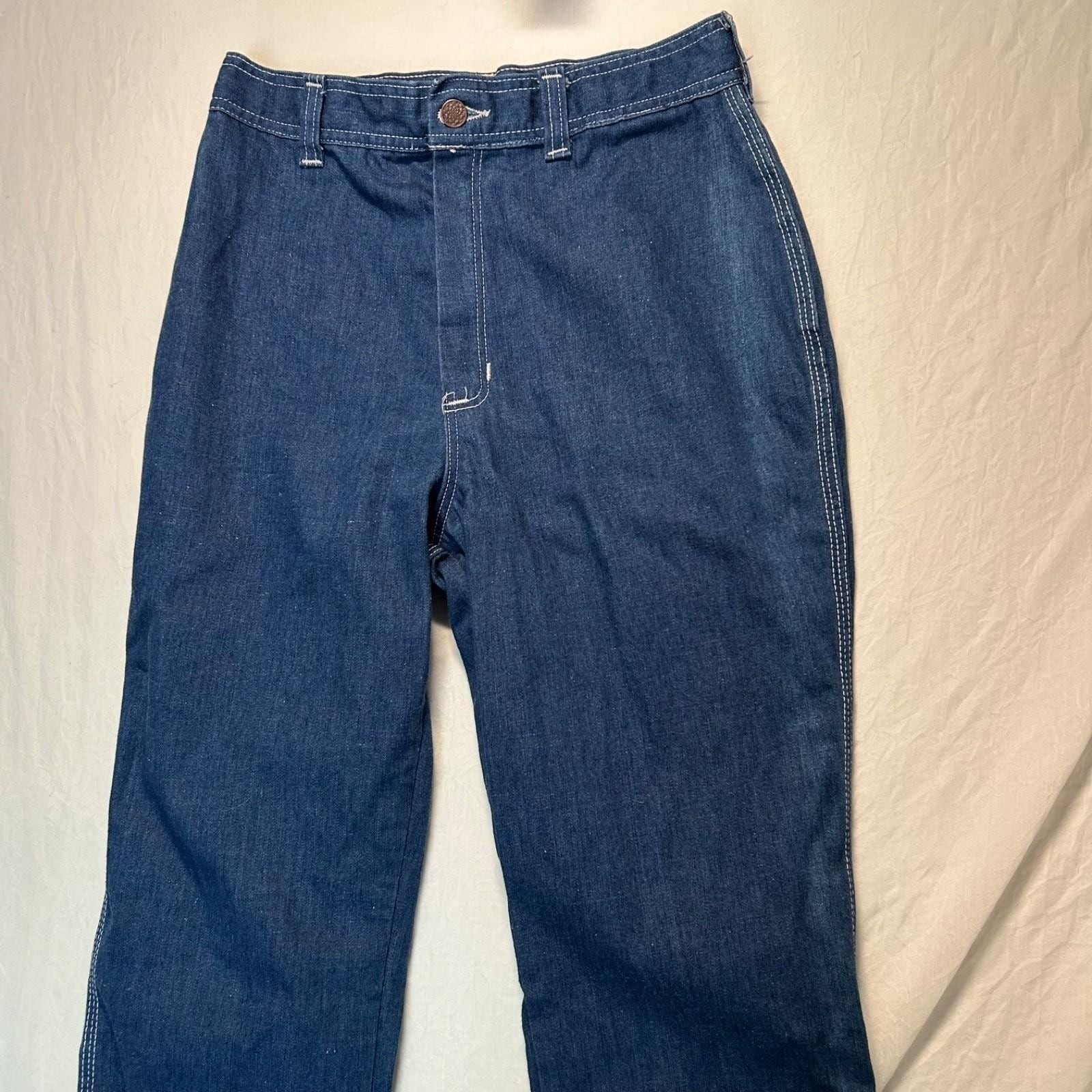 Our Bottoms ltd. vintage 1970&rsquo;s high rise denim jeans ribbon pocket detail 26 in