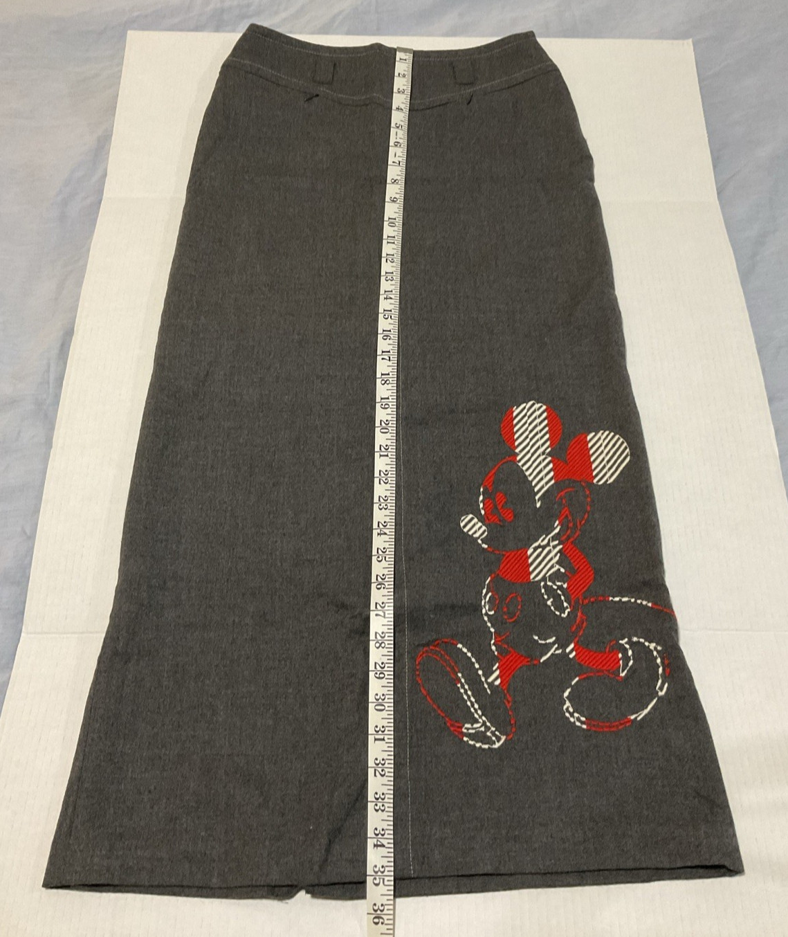 Disney Mickey Mouse x Jean Charles De Castelbajac Embroidered Grey Skirt Vintage