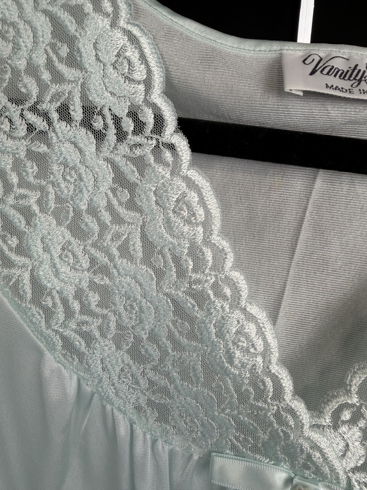 Vanity Fair Vintage NEW No Tags 2pc Mint Green Nightgown & Robe Set Size M