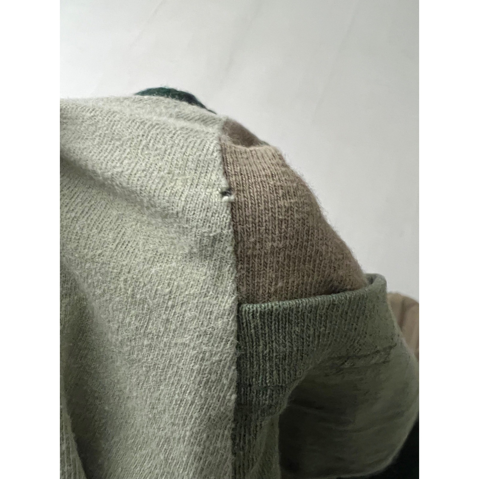 Sardine Clothing Co Patchwork Skirt Size S Green Earth Tones Recycled Cotton