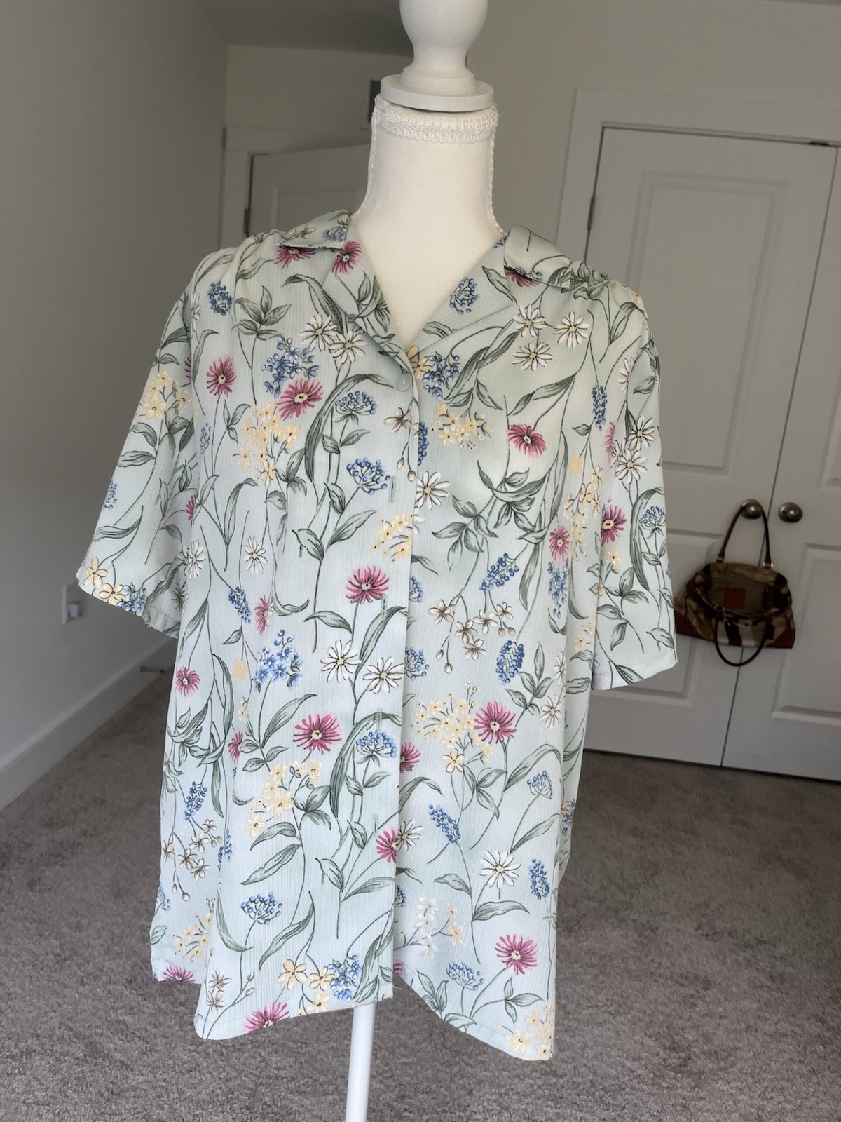 BonWorth VINTAGE Floral Bottom Up Top cottage core vibes Size Large
