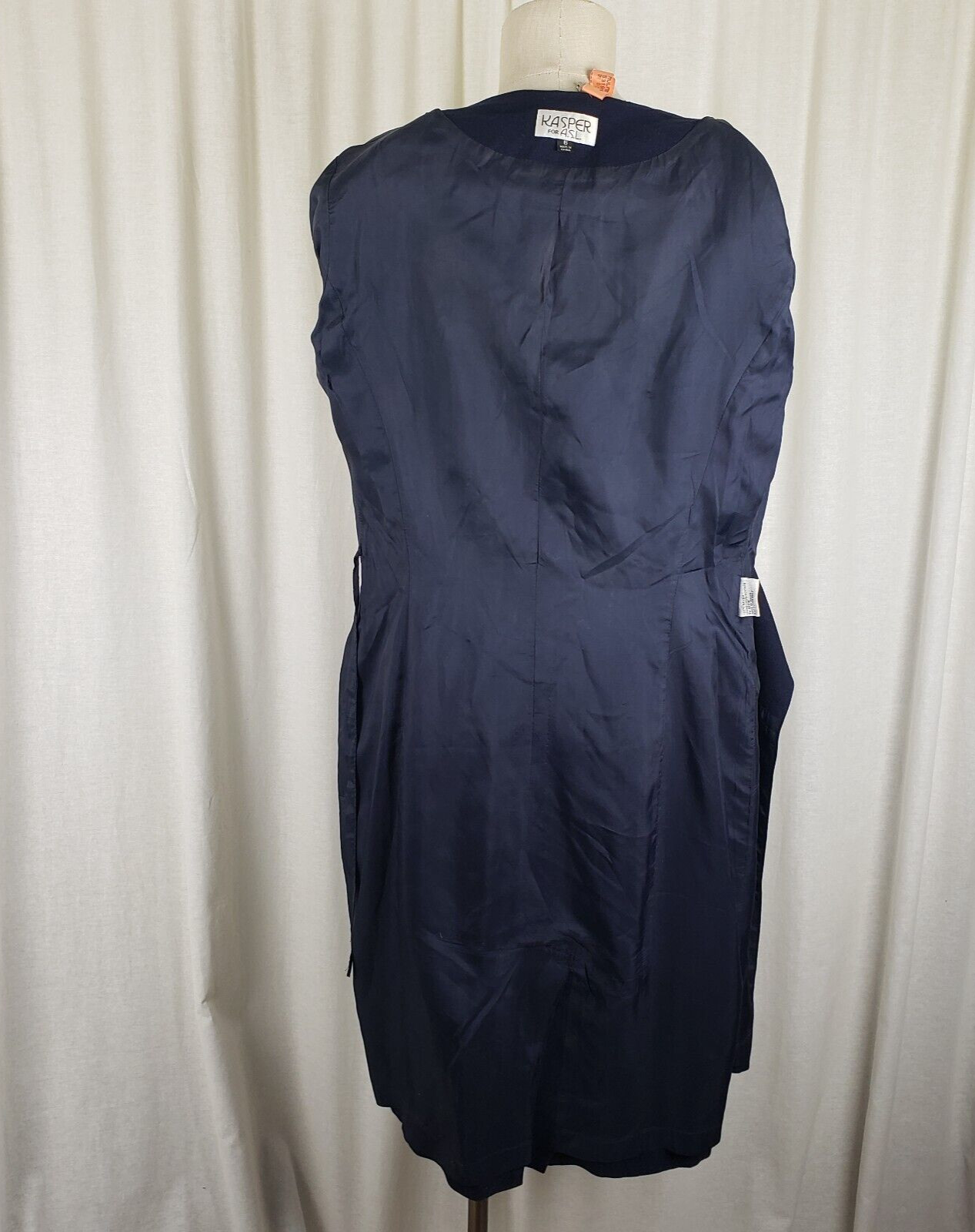 Double Breasted Blazer Coat Dress Kasper for ASL Tuxedo Vintage Women 6 Soutache