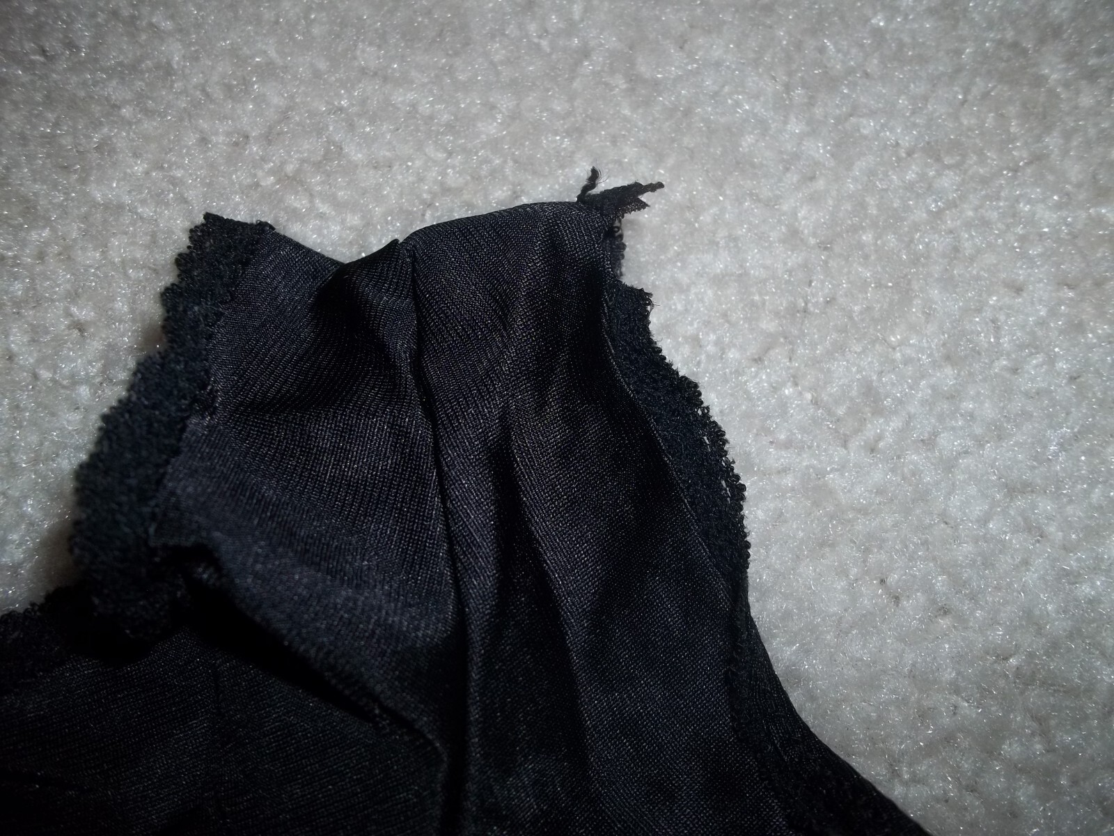 EUC Sissy Vintage Maidenform Chantilly Lace Black Panties Silky sz 5 UNION MADE