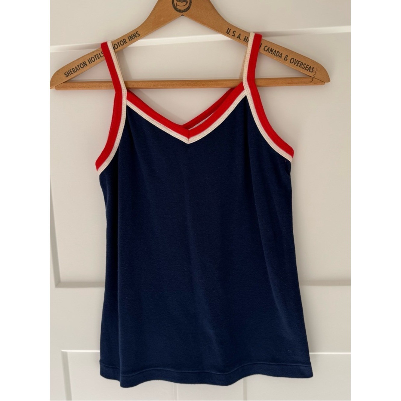 Vintage red white and blue patriotic tank top